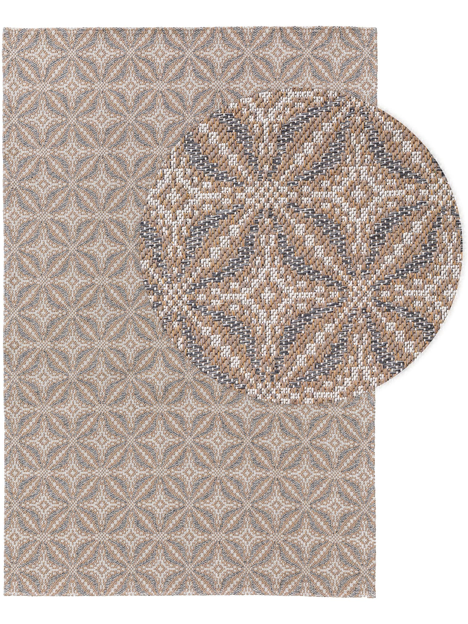 Teppich aus 100% Baumwolle in Beige mit bis 5 mm hohem Flor von benuta Nest