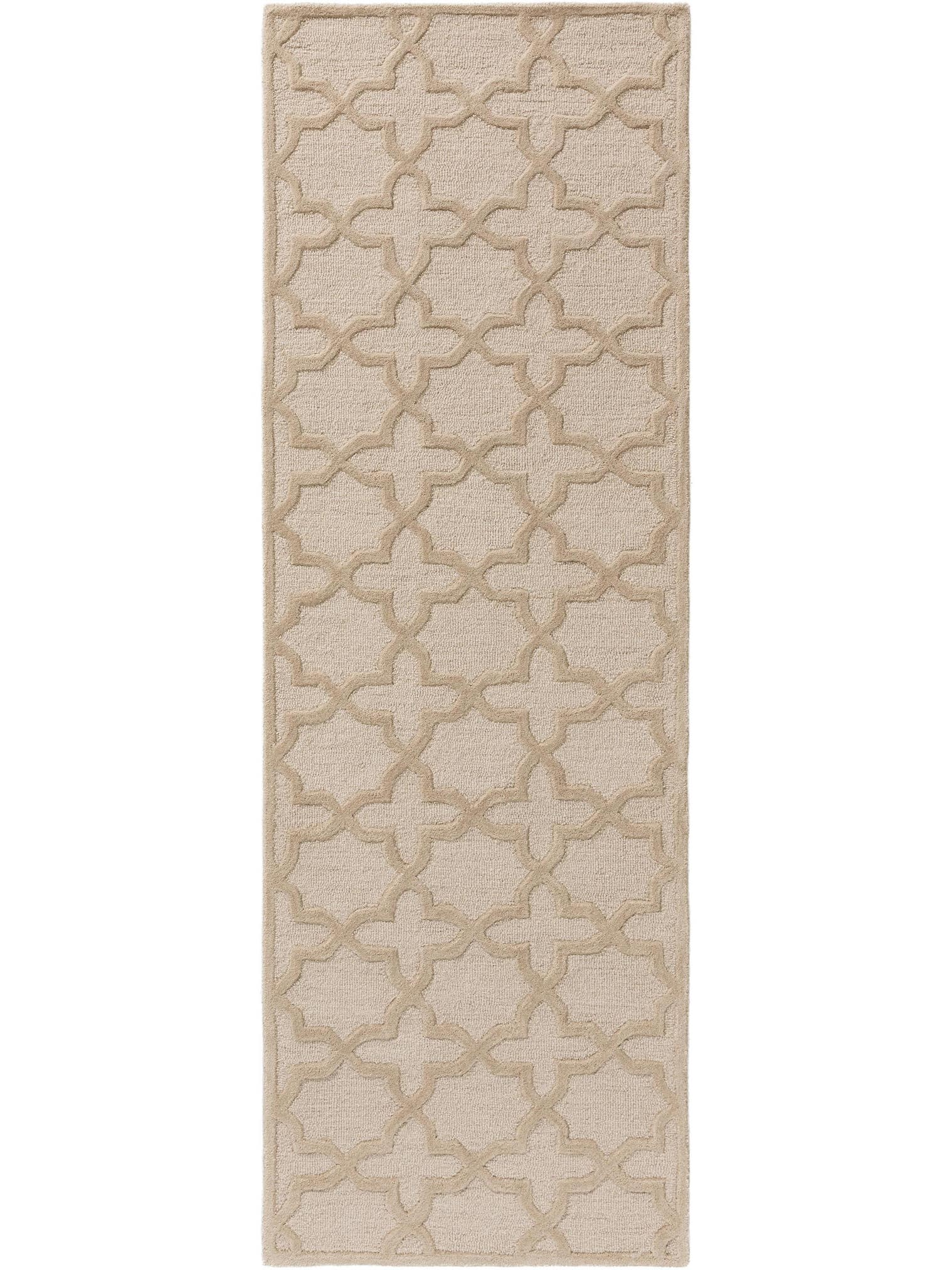 Teppich aus 100% Wolle in Beige mit 11 bis 20 mm hohem Flor von benuta Pure