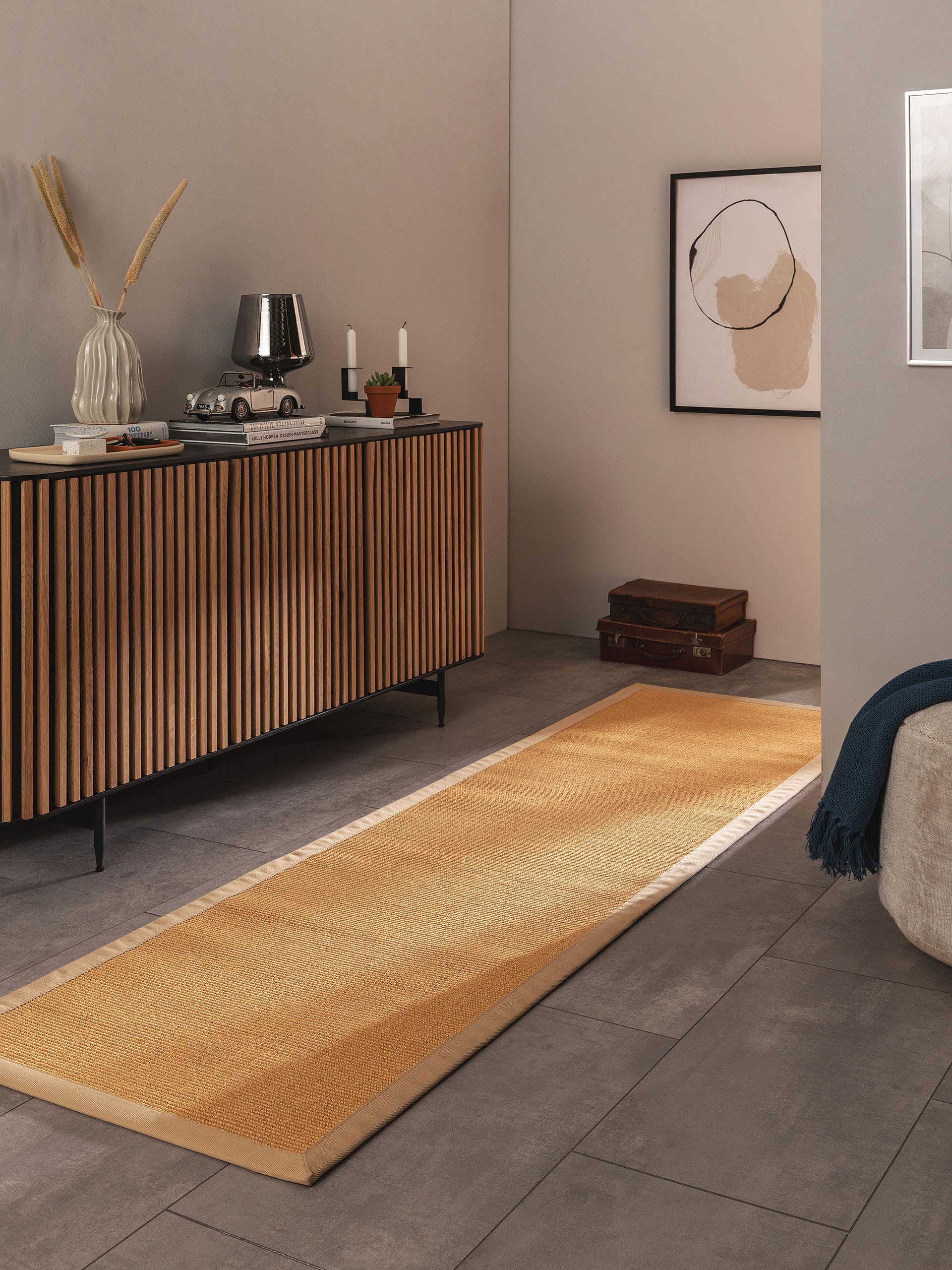 Tapijt van 100% Sisal in Beige met een 1- 5 mm hoge pool van benuta Nest