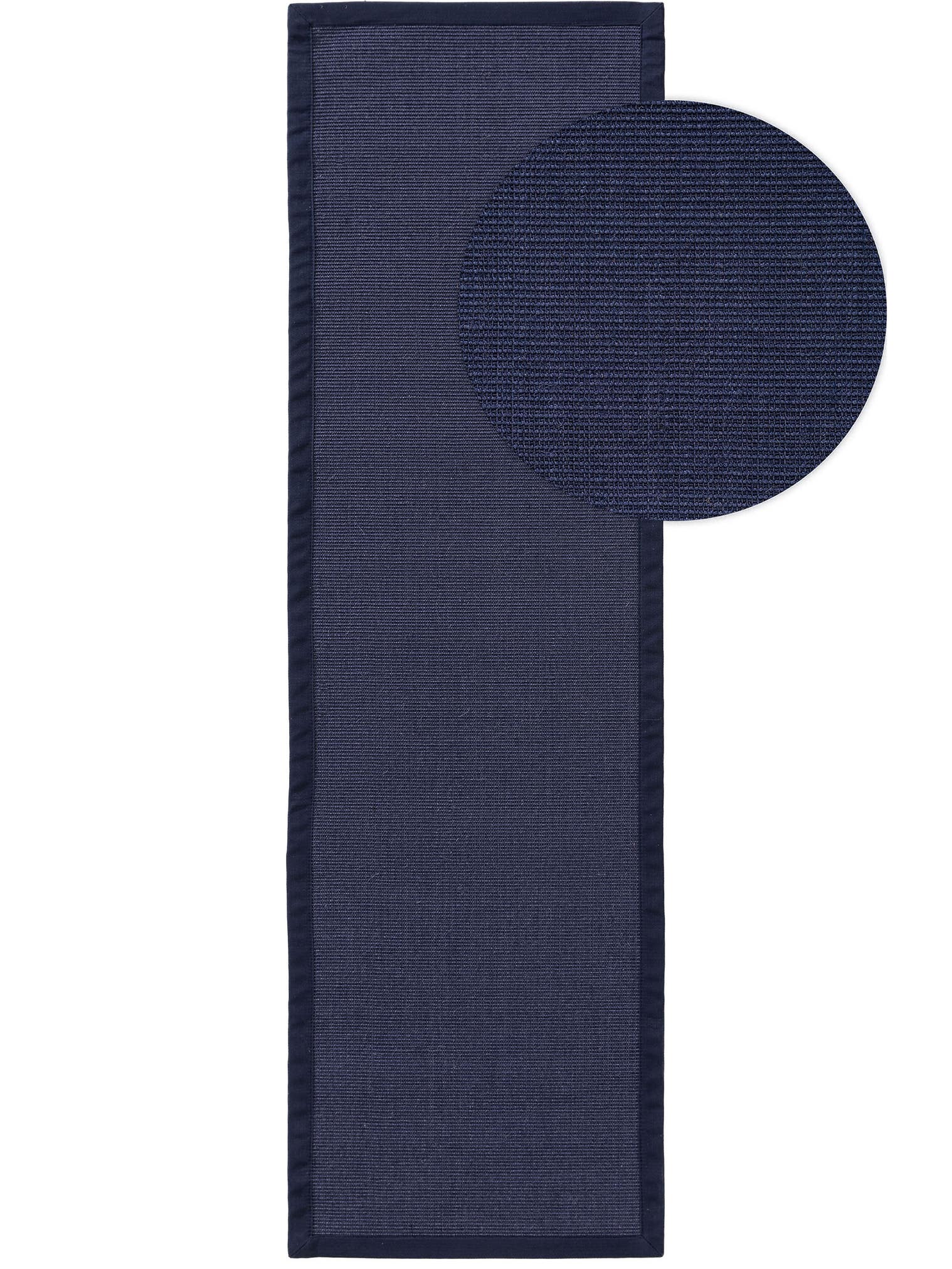 Rug made of 100% Sisal in Blue with a 1- 5 mm high pile by benuta Nest