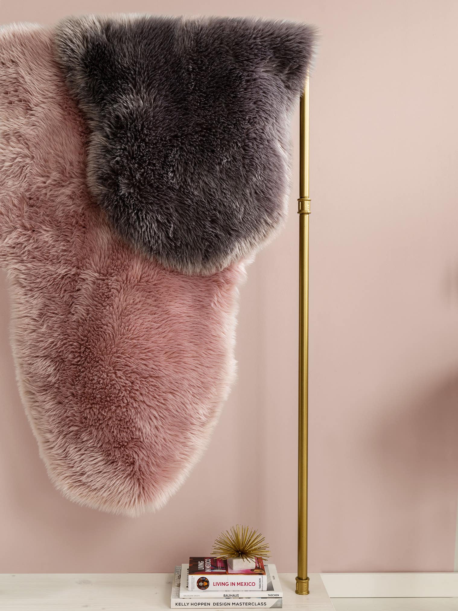 Teppich aus 50% Polyacryl, 50% Polyester in Roze mit 41 - 50 mm hohem Flor von benuta