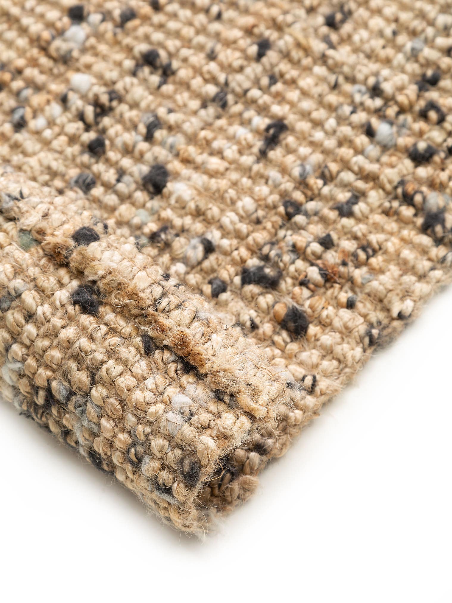 Teppich aus 85% Jute, 15% Wolle in Beige mit bis 5 mm hohem Flor von benuta Pure