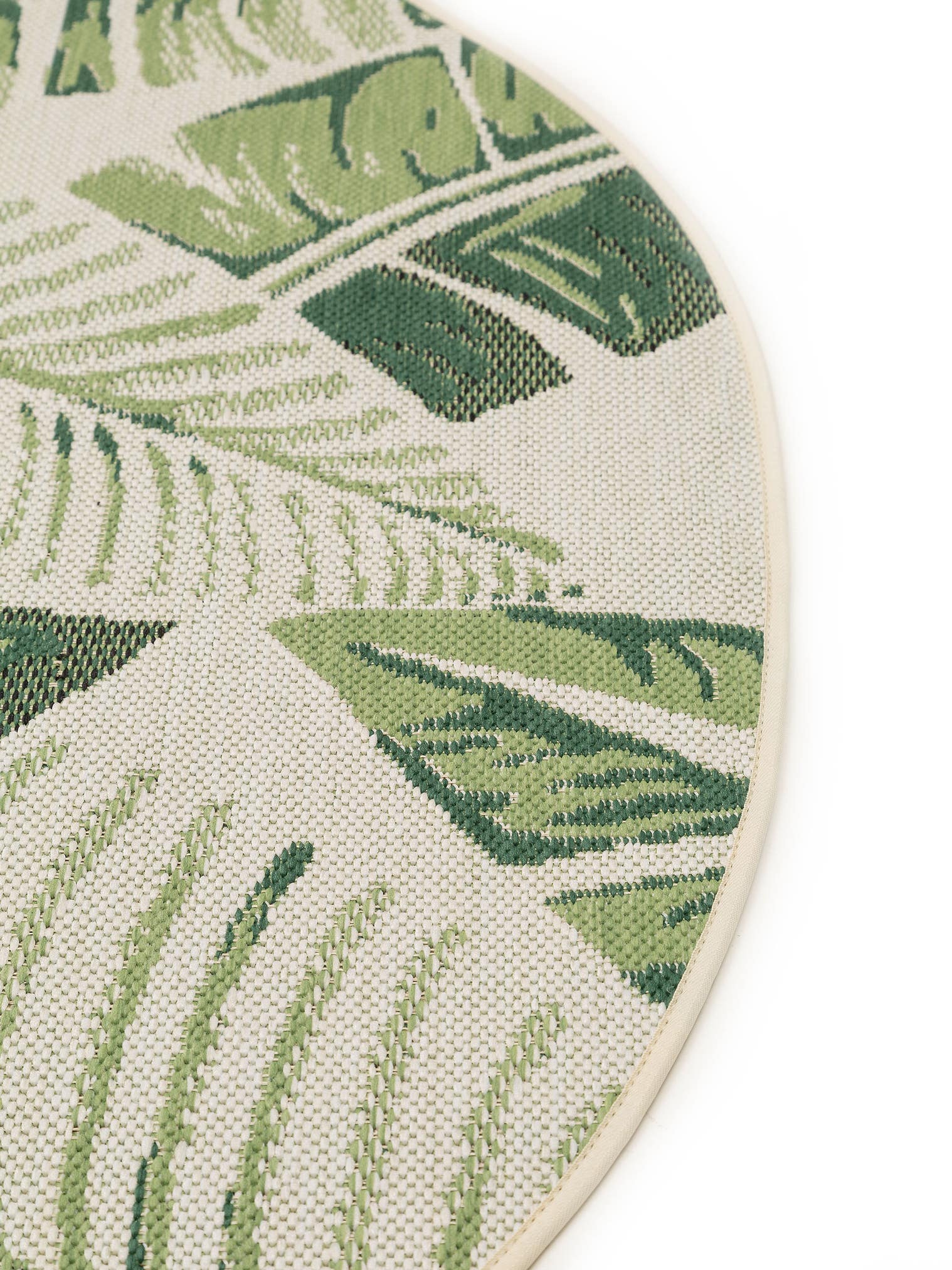 Tapis en 100% Polypropylène en Vert avec une pile de 1- 5 mm de hauteur de benuta Nest