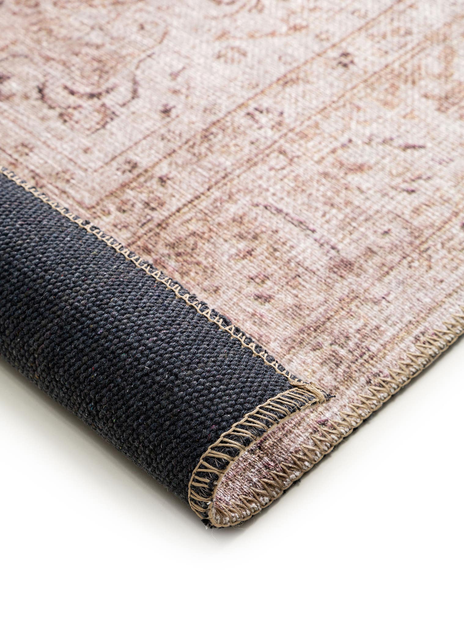 Tapis en 100% Polyester en Beige avec une pile de 1- 5 mm de hauteur de benuta