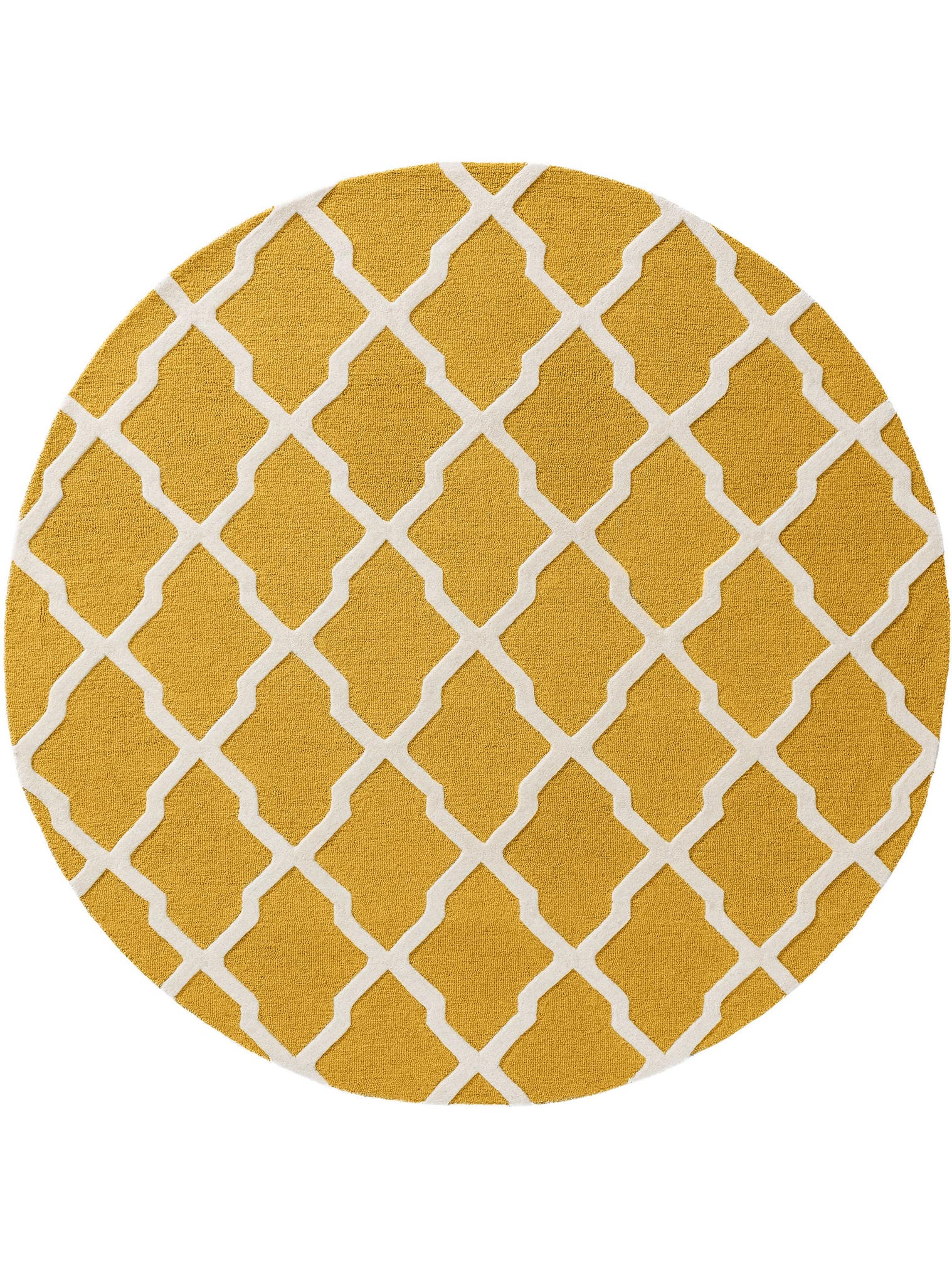 Teppich aus 100% Wolle in Gelb mit 11 bis 20 mm hohem Flor von benuta Pure