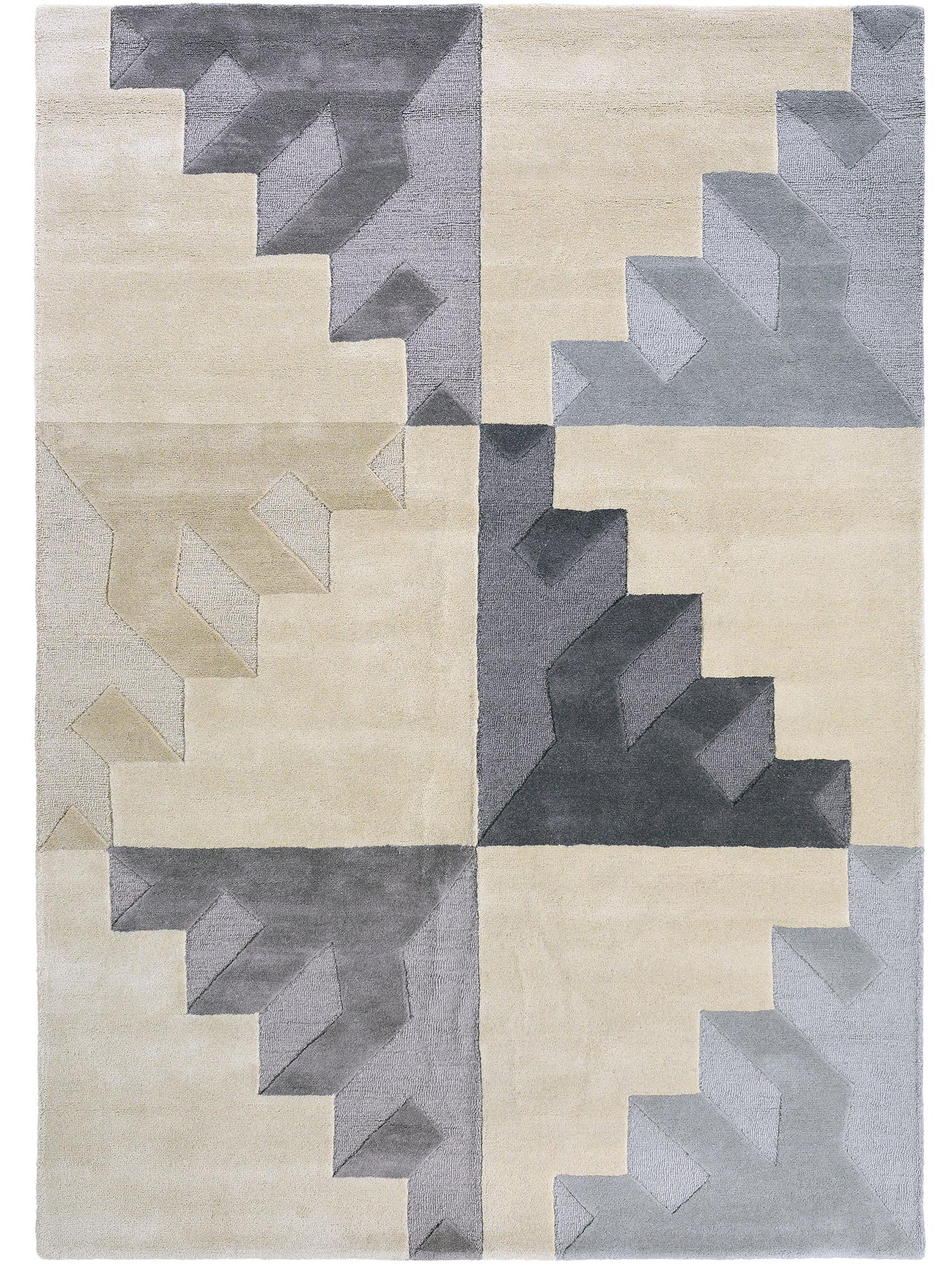 Teppich aus 100% Wolle in Blau mit 11 bis 20 mm hohem Flor von Harlequin
