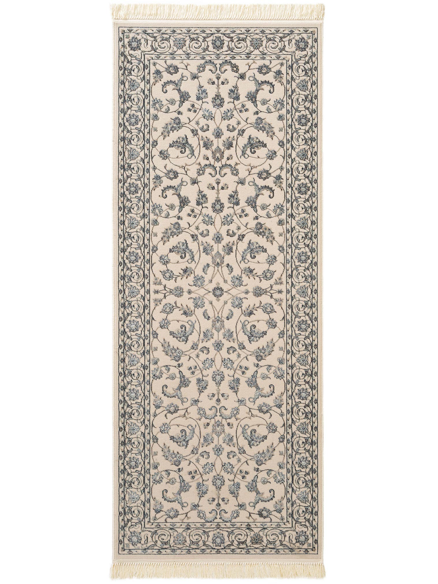 Teppich aus 55% Viskose/ 45% Polyester in Beige mit 6 bis 10 mm hohem Flor von benuta Nest