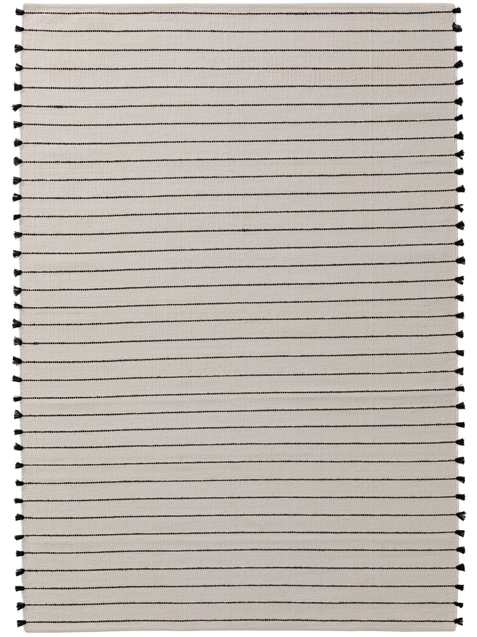 Rug made of 100% Cotton in White with a 1- 5 mm high pile by benuta Pop