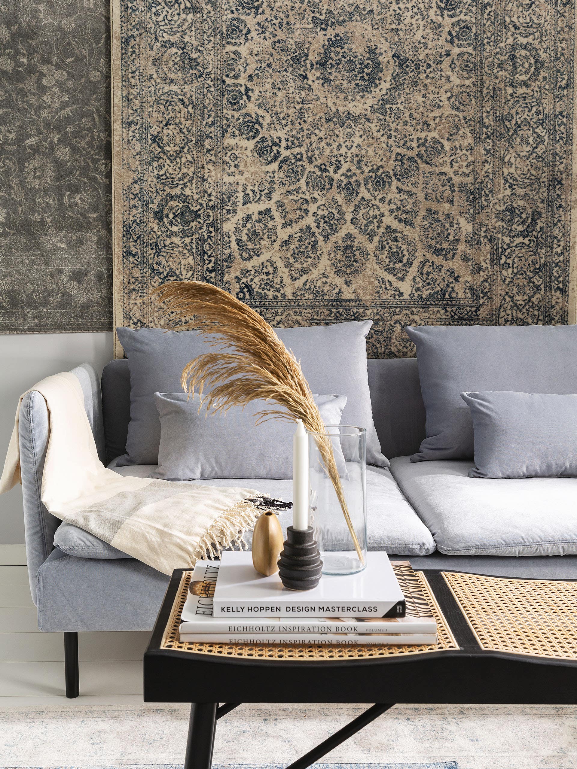 Rug made of 100% Polypropylene in Grey with a 6 - 10 mm high pile by benuta Nest
