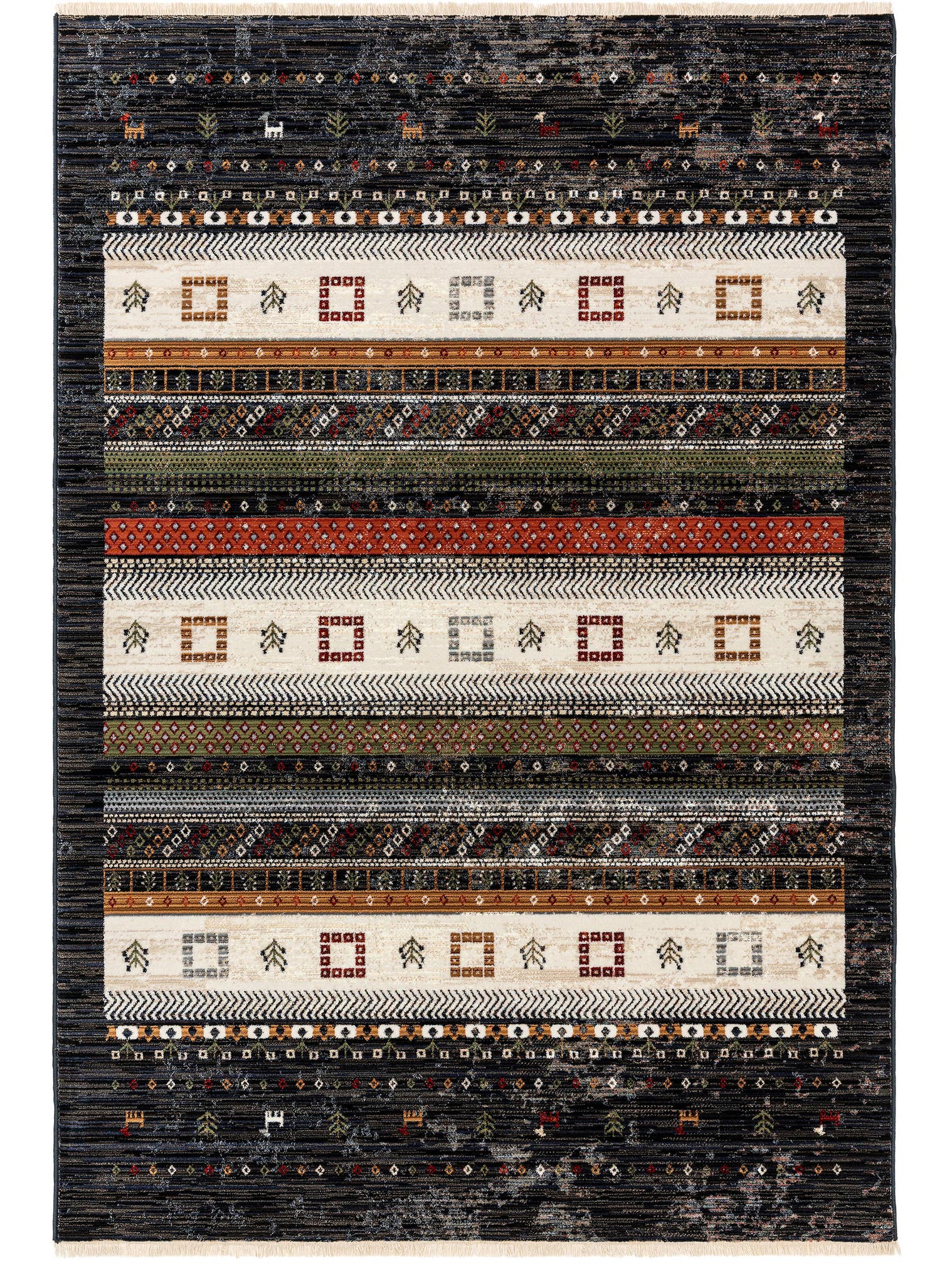 Teppich aus 100% Polypropylen in Multicolor mit 6 bis 10 mm hohem Flor von benuta Nest