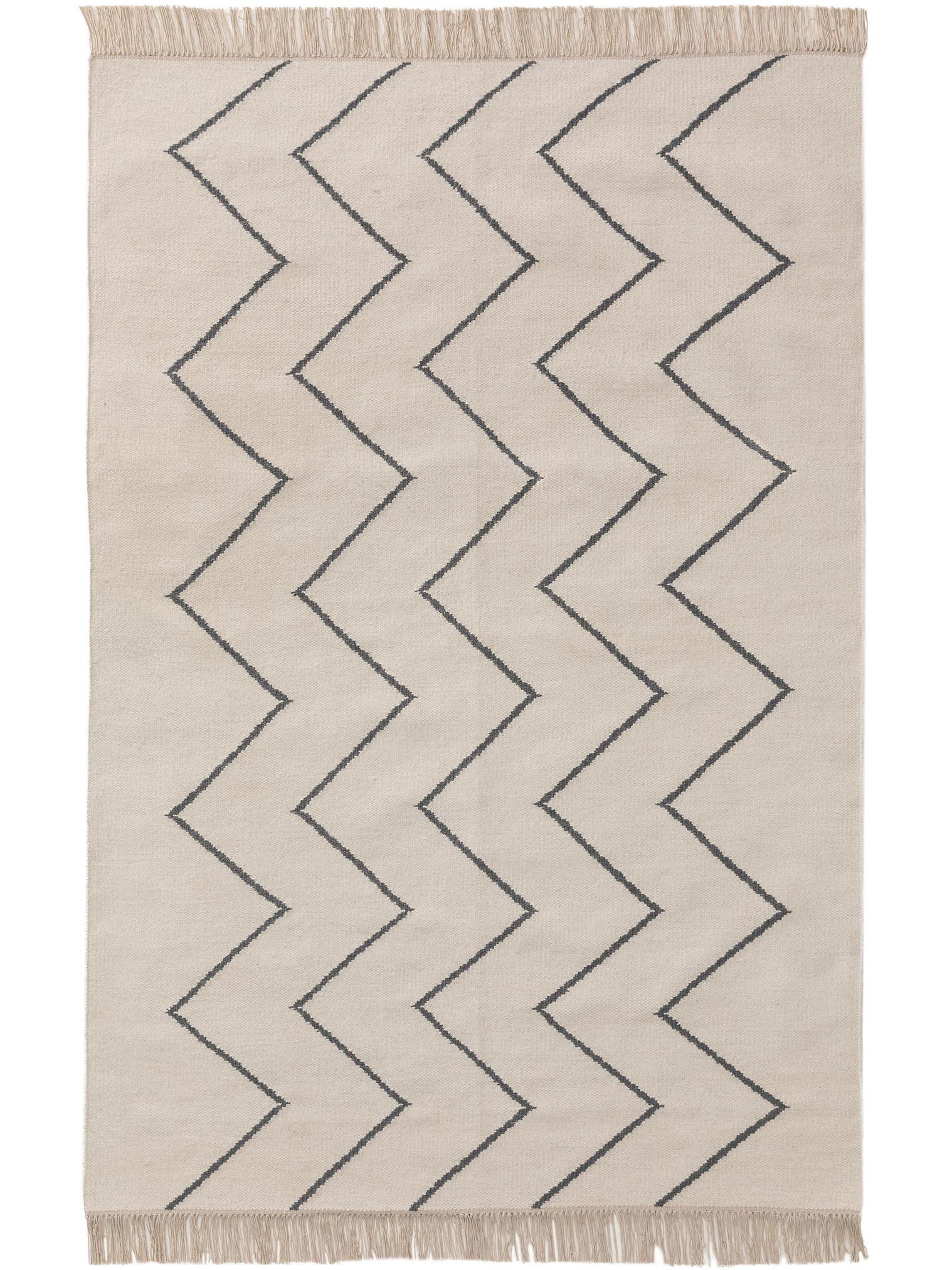 Alfombra de 90% Lana, 10% Algodón en Blanco con un pelo de {{Placeholder_Pile Height}} de altura de benuta