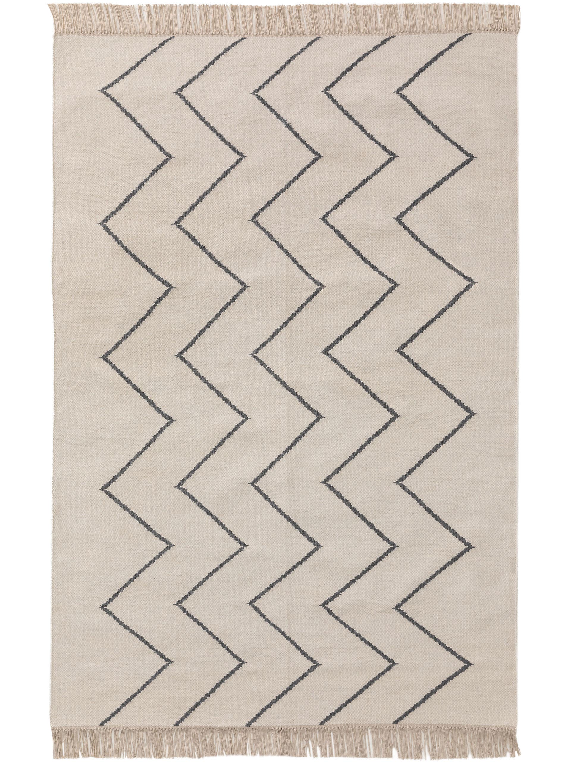 Rug made of 90% Wool, 10% Cotton in White with a 1- 5 mm high pile by benuta