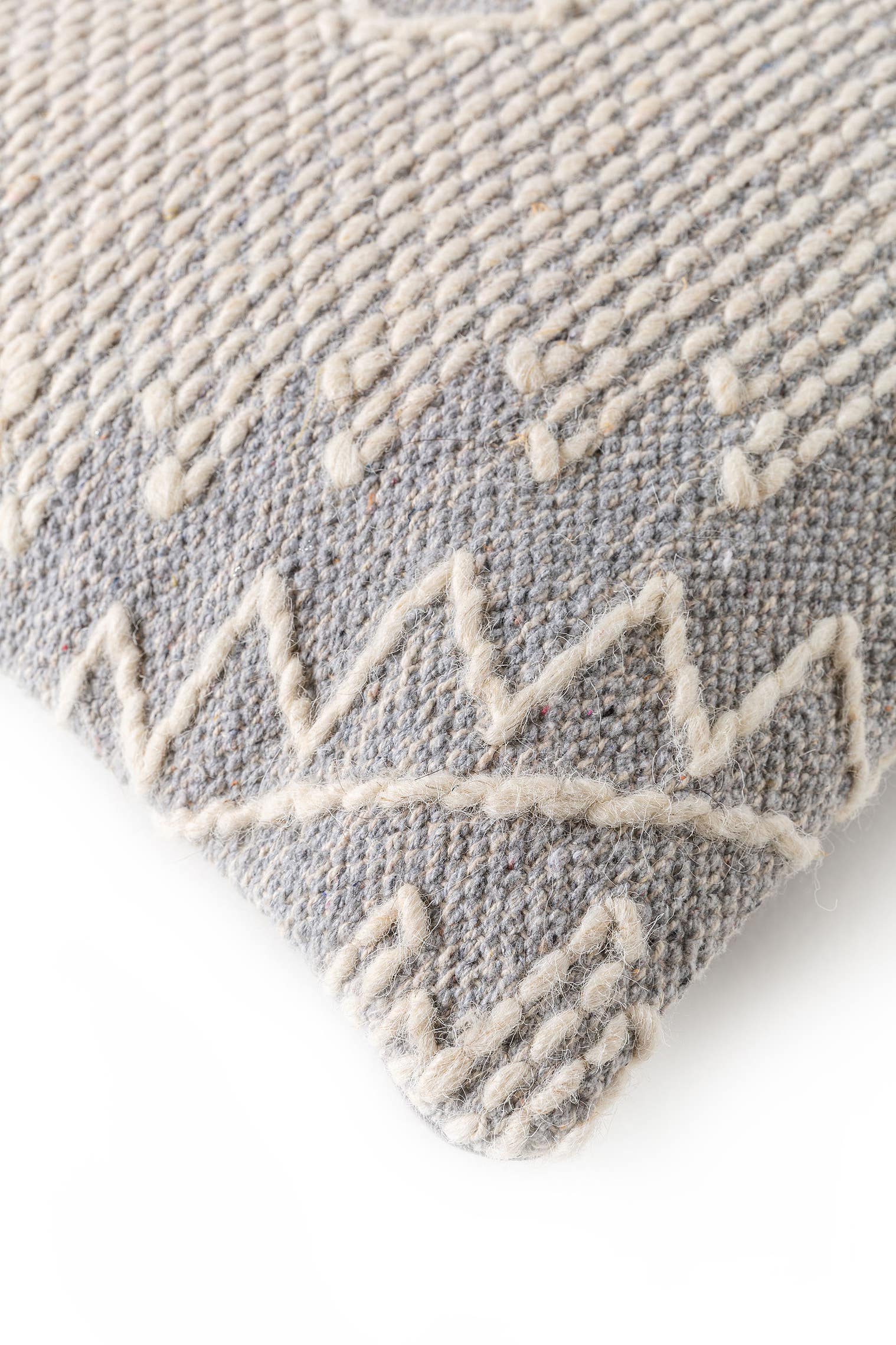Kissenbezug Sydney Hellgrau im Design Abstrakt aus 60% Baumwolle, 40% Wolle von benuta Pure