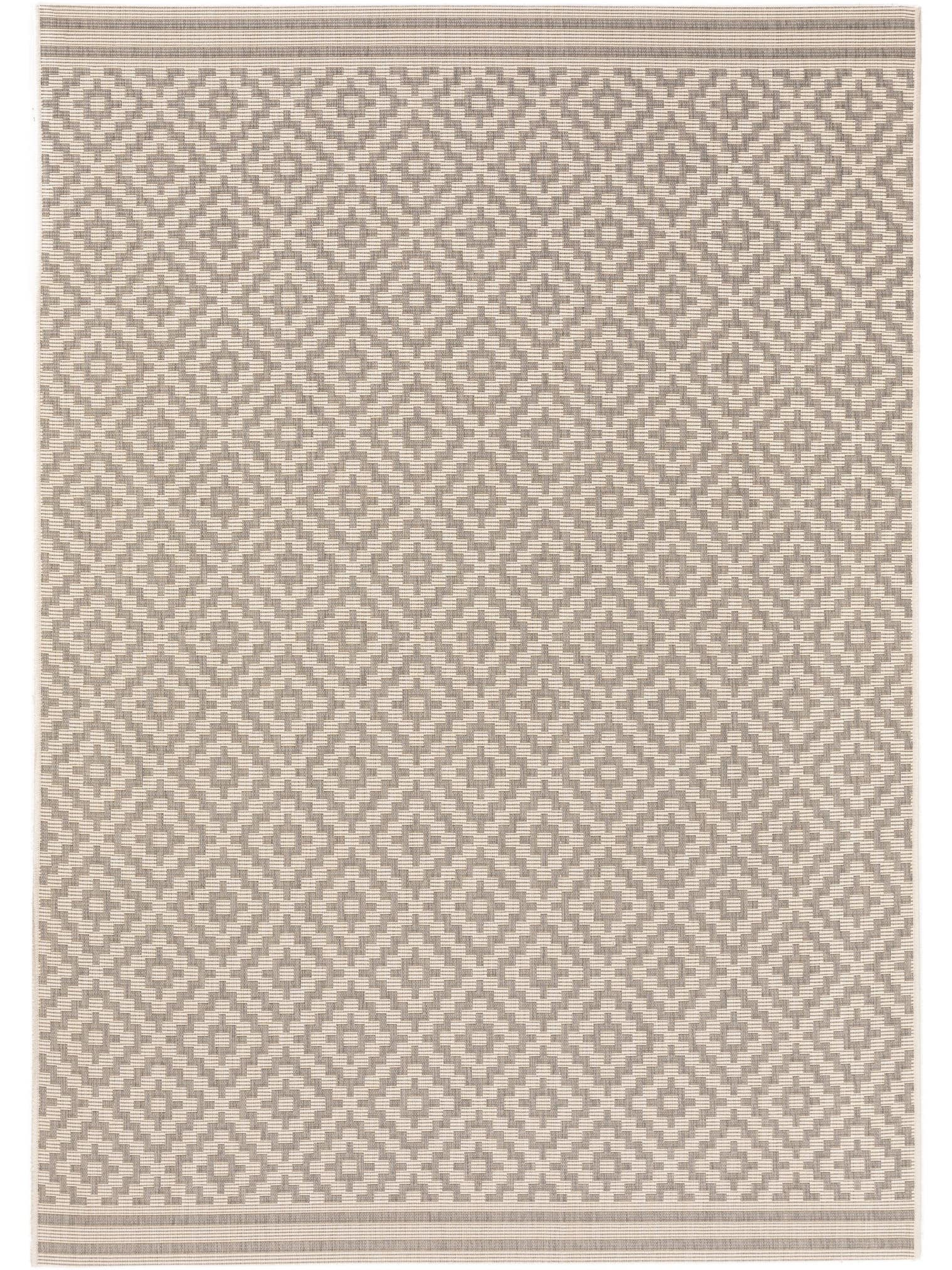 Teppich aus 100% Polypropylen in Grau mit 6 bis 10 mm hohem Flor von benuta Nest
