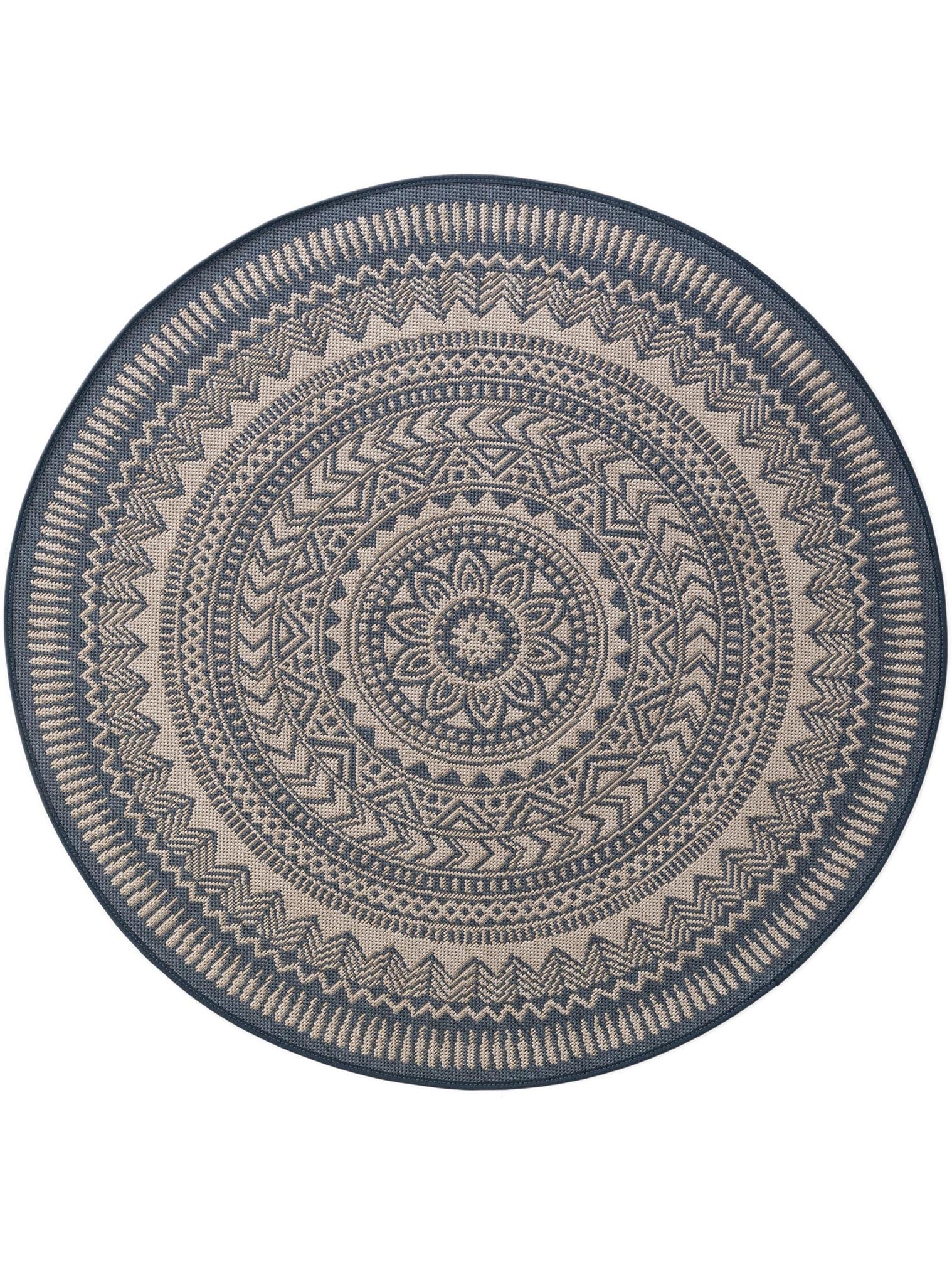 Teppich aus 100% Polypropylen in Blau mit 6 bis 10 mm hohem Flor von benuta Nest