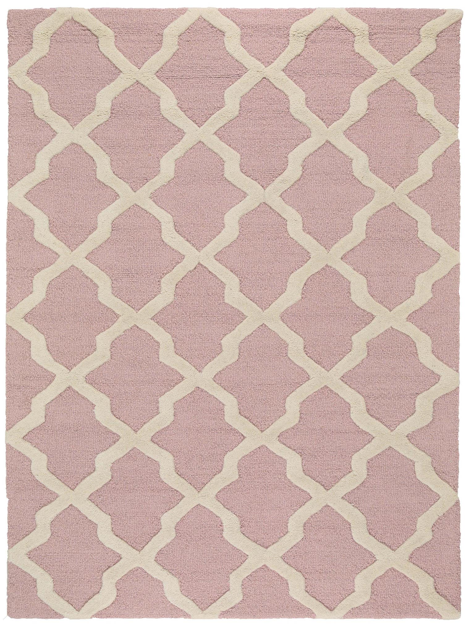 Teppich aus 100% Wolle in Rosa mit 11 bis 20 mm hohem Flor von benuta Pure