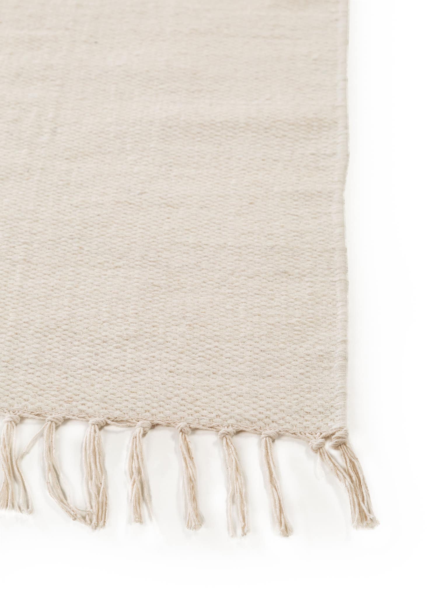 Teppich aus 100% Wolle in Beige mit bis 5 mm hohem Flor von benuta