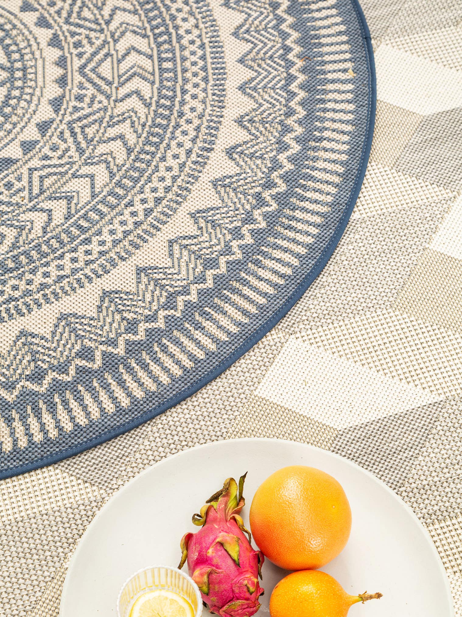 Teppich aus 100% Polypropylen in Blau mit 6 bis 10 mm hohem Flor von benuta Nest