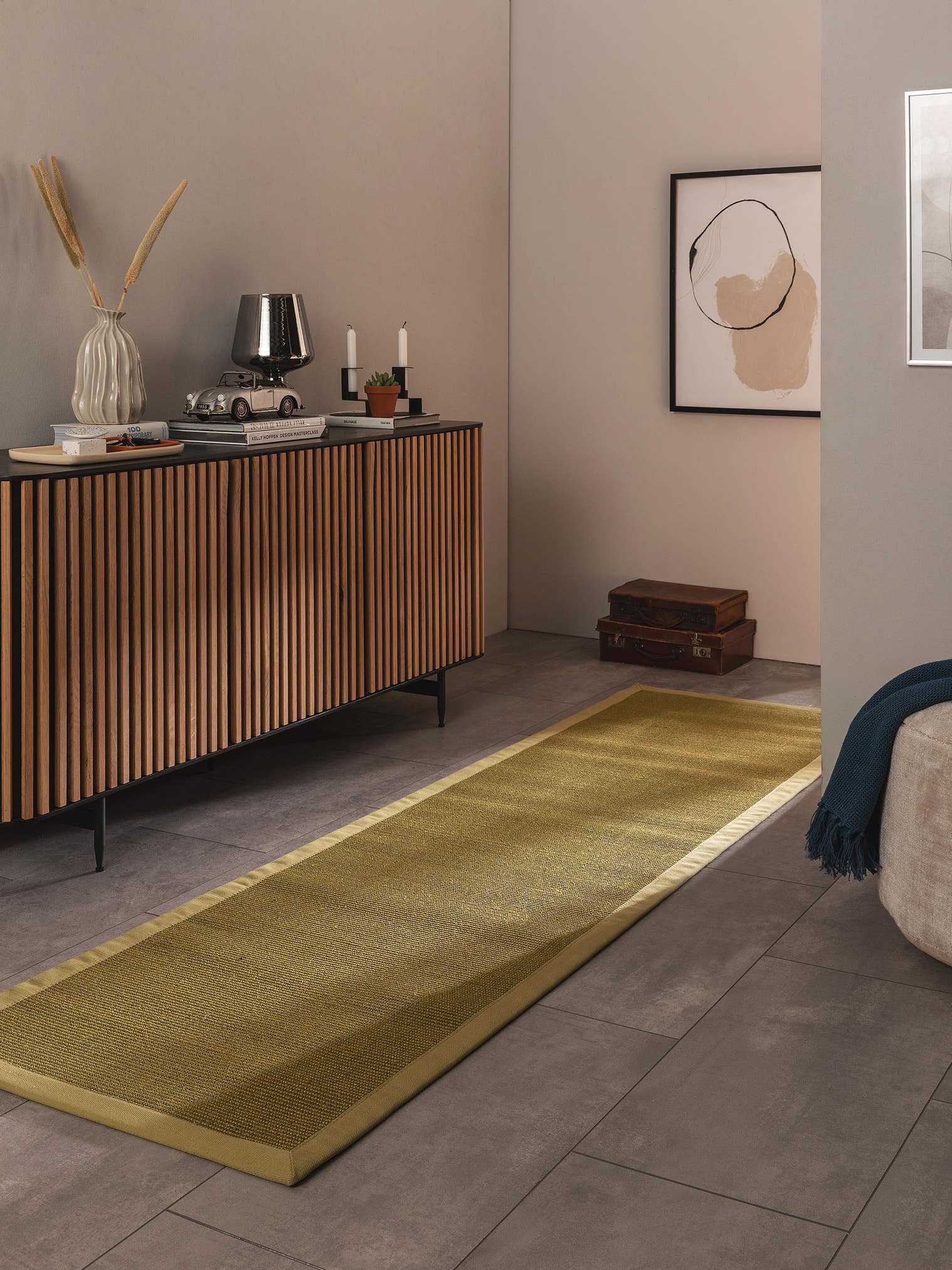 Rug made of 100% Sisal in Green with a 1- 5 mm high pile by benuta Nest