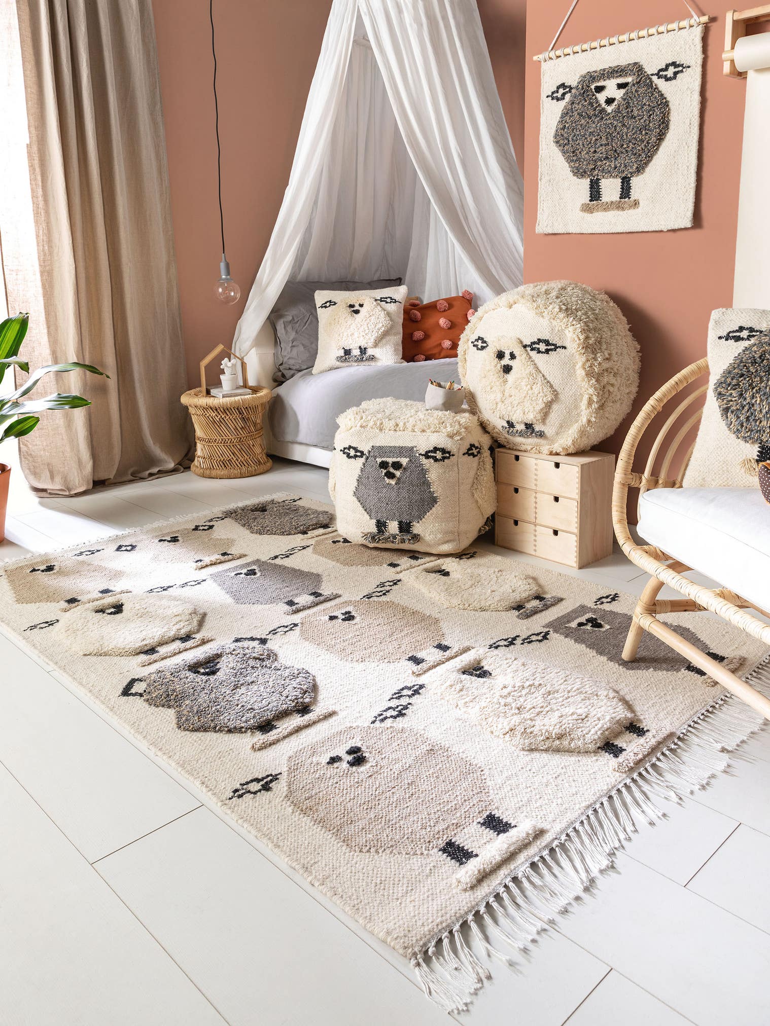 Housse de coussin Shawn Gris en motif  en 80% Wool, 20% Polyester de Lytte