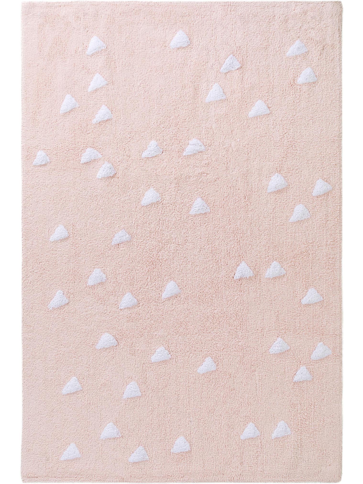 Teppich aus 100% Baumwolle in Rosa mit 11 bis 20 mm hohem Flor von Lytte