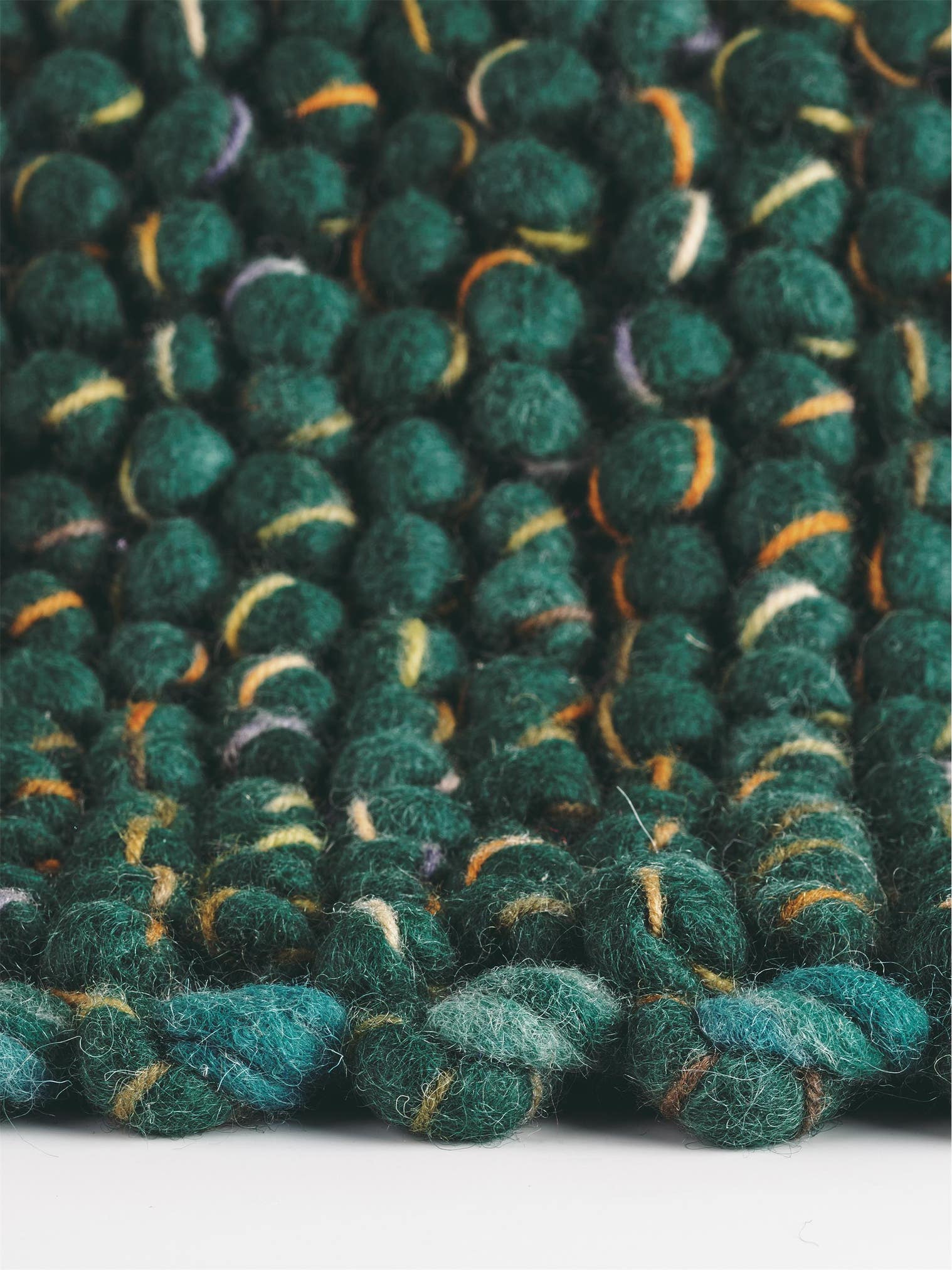 Wollteppich Cobble Grün im Design Uni aus 100% Wolle von Brink & Campman