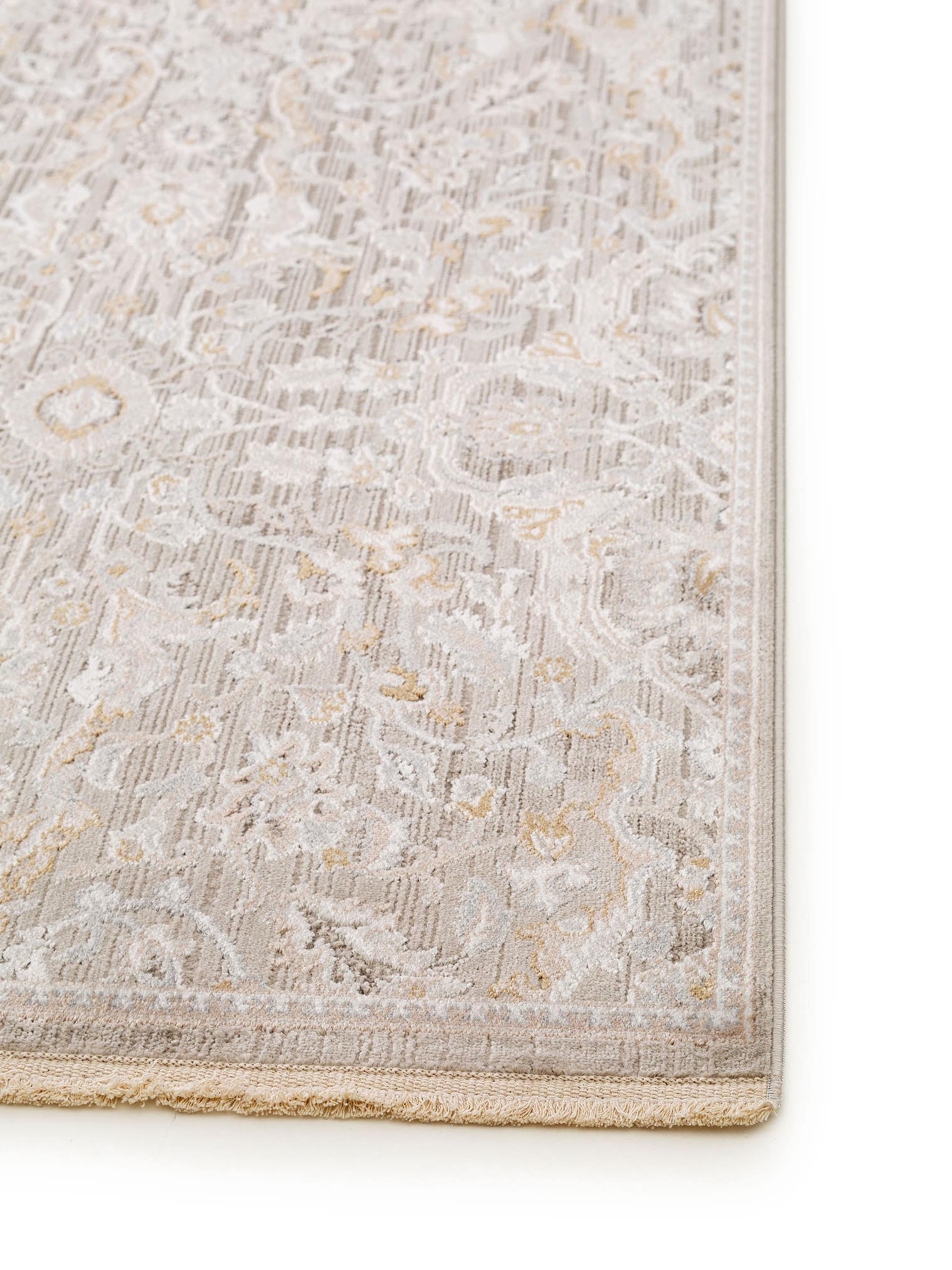Alfombra de 65% Viskose, 35% Polyester en Beige con un pelo de {{Placeholder_Pile Height}} de altura de benuta Nest
