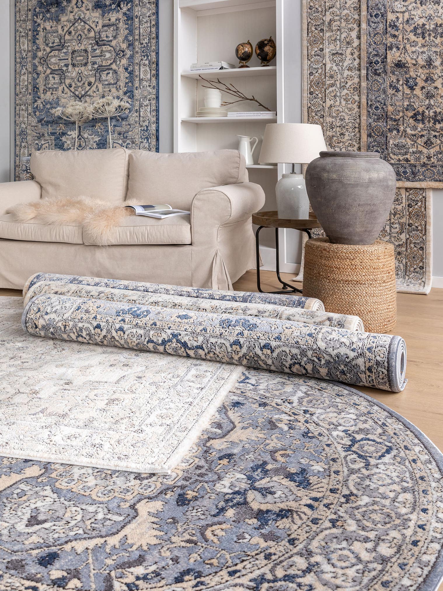 Tappeto di 70% Poliestere, 30% Polipropilene in Beige con pelo alto 11 - 20 mm da benuta Nest