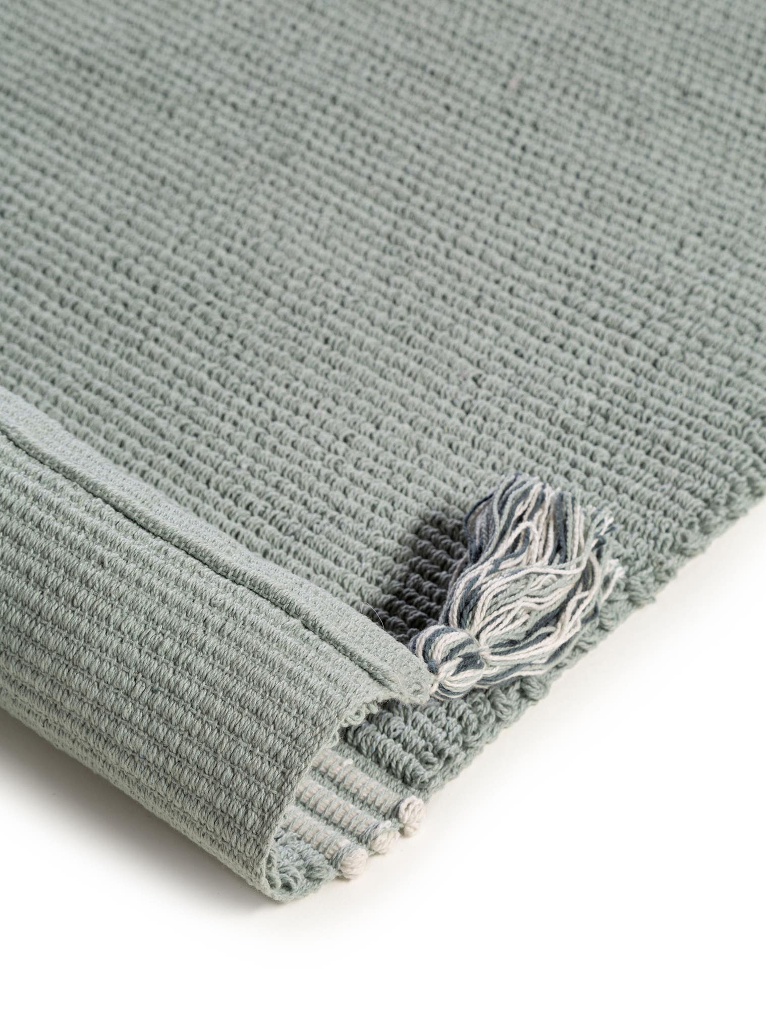 Tappeto di 100% Cotone in Verde con pelo alto 1- 5 mm da benuta Nest