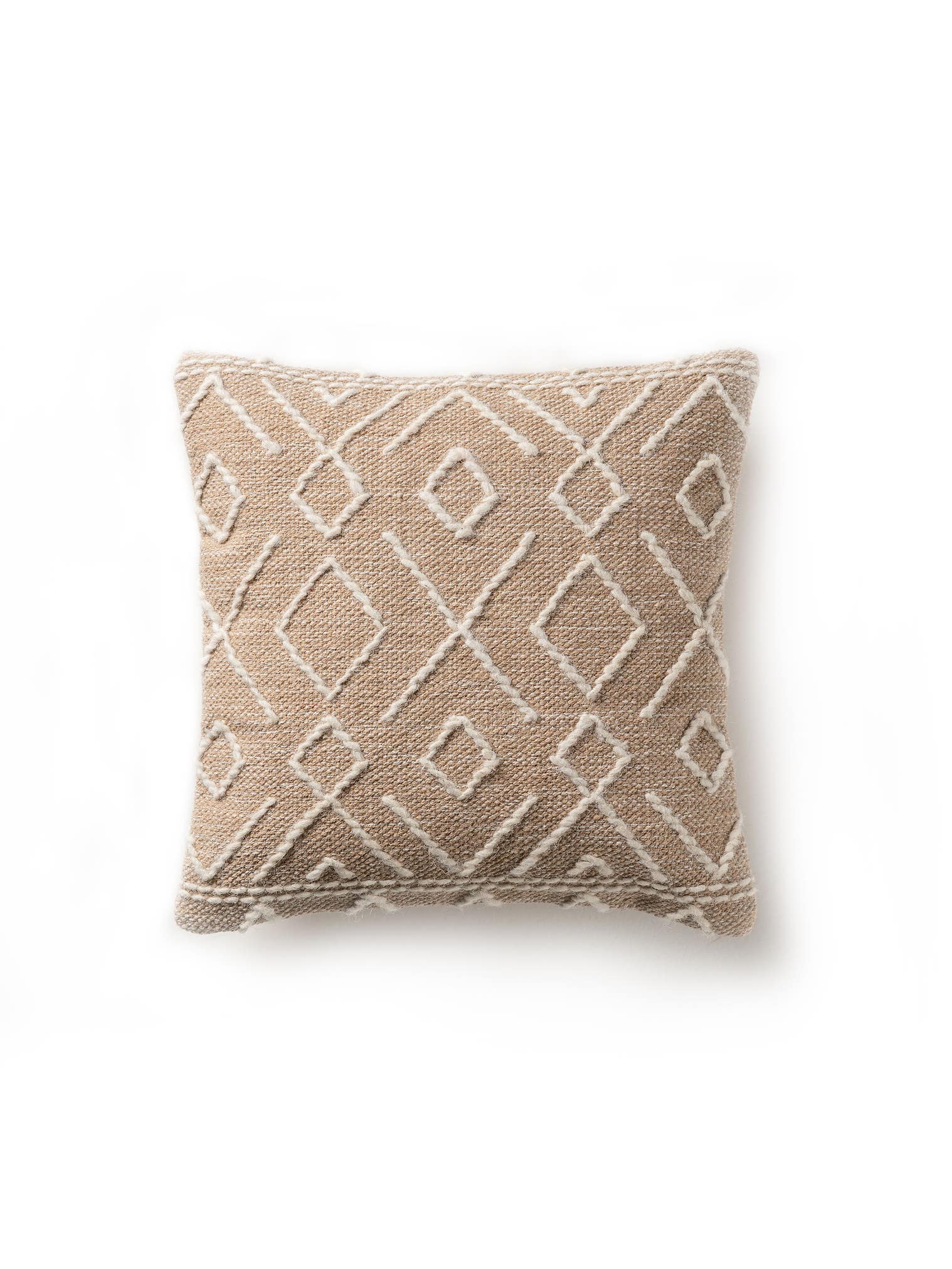 Pudebetræk Sydney Beige i Abstract-design lavet af 60% Bomuld, 40% Uld fra benuta Pure
