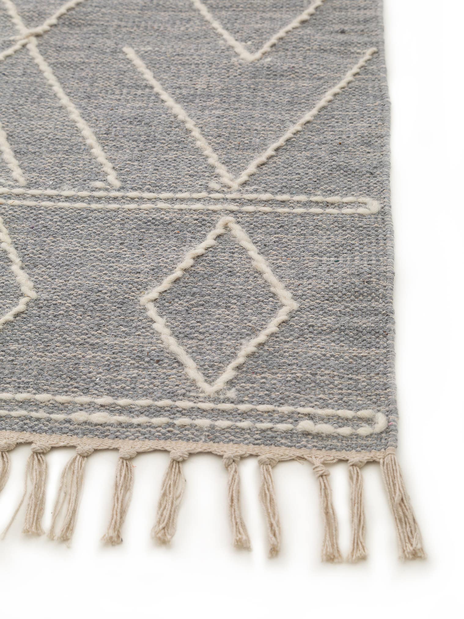 Alfombra de 60% Algodón, 40% Lana en Gris con un pelo de {{Placeholder_Pile Height}} de altura de benuta Pure