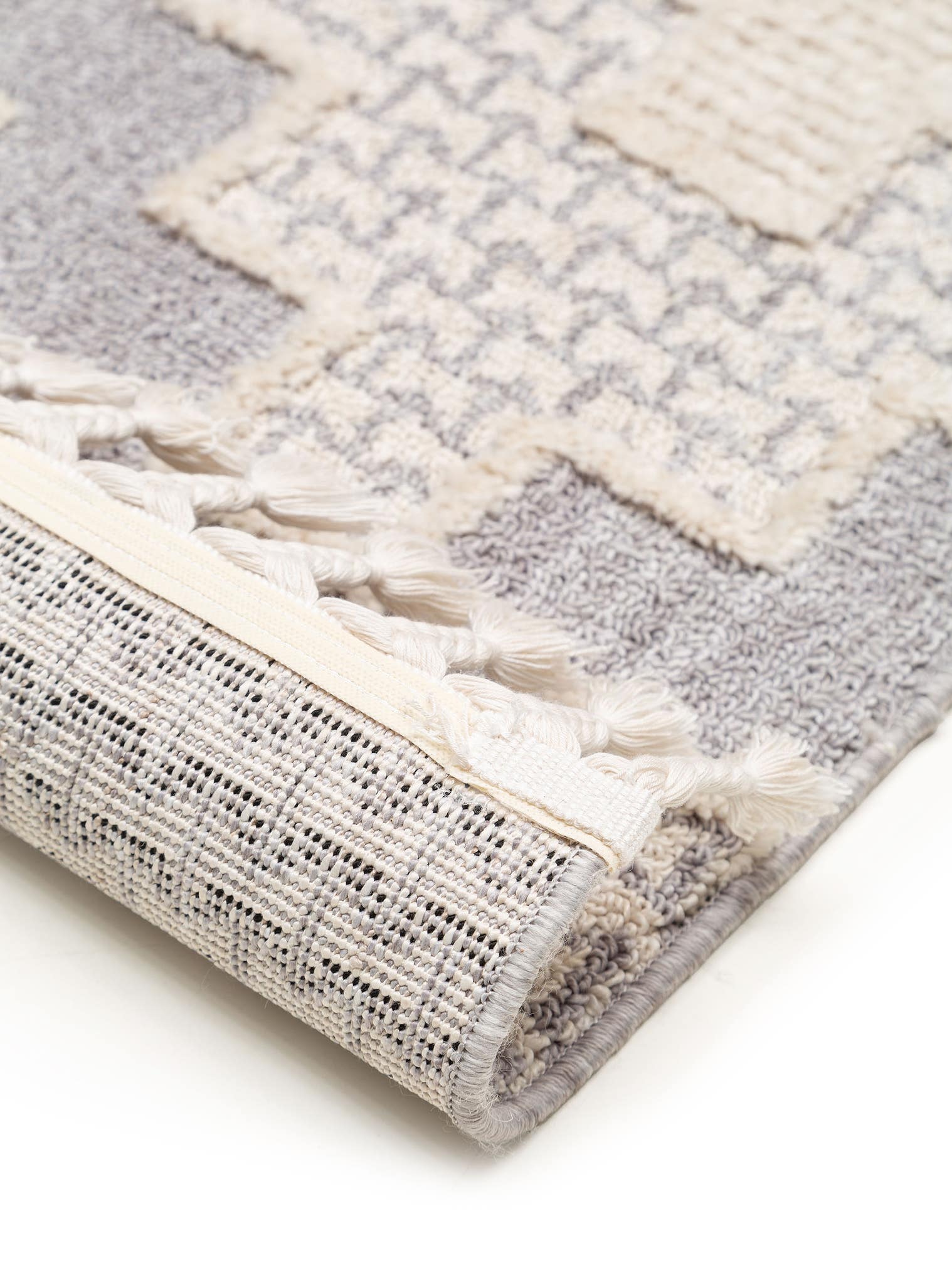 Teppich aus 100% Polyester in Grau mit 11 bis 20 mm hohem Flor von benuta Pop
