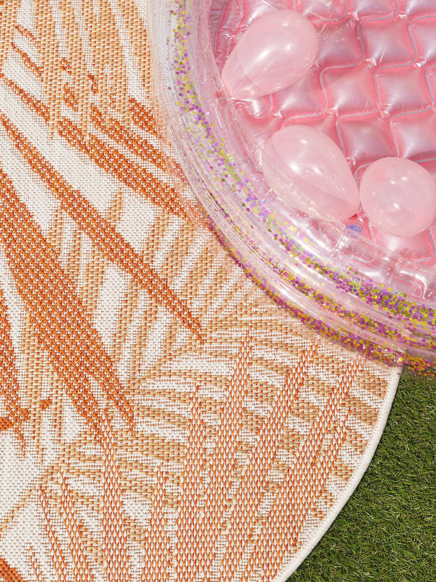 Teppich aus 100% Polypropylen in Orange mit bis 5 mm hohem Flor von benuta Nest