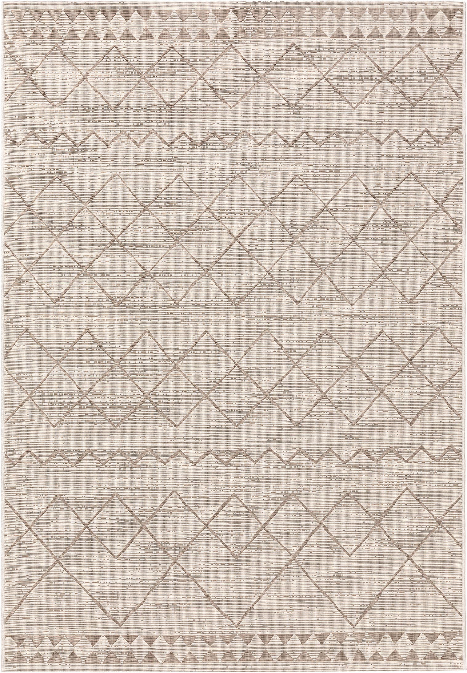 Teppich aus 100% Polypropylen in Beige mit bis 5 mm hohem Flor von benuta Nest