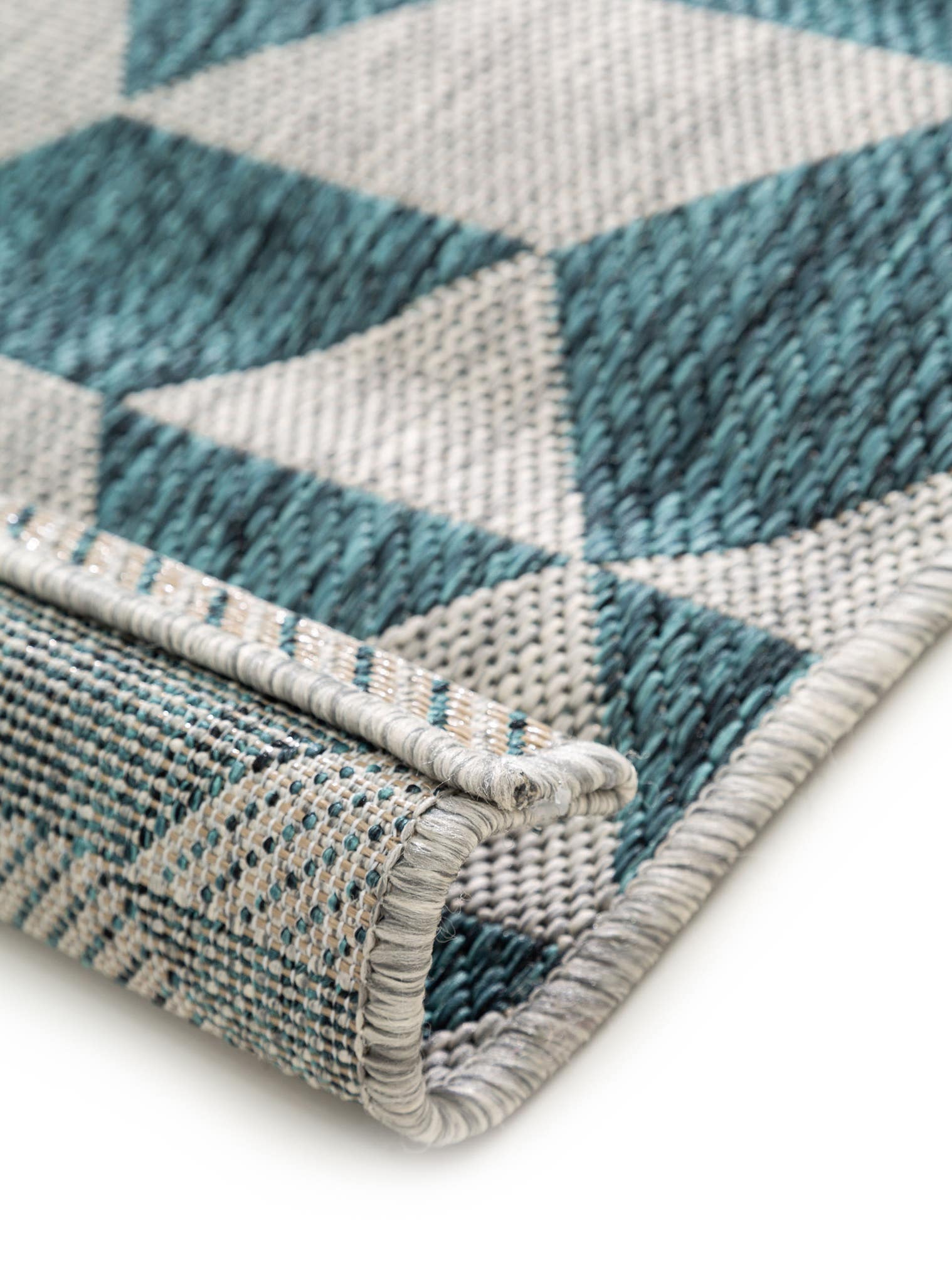 Teppich aus 100% Polypropylen in Blau mit bis 5 mm hohem Flor von benuta