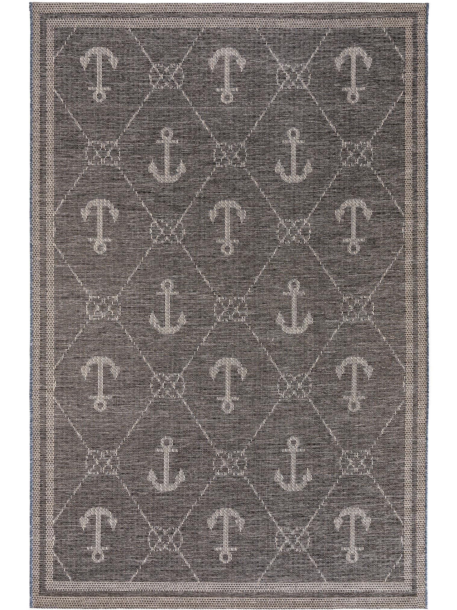 Teppich aus 100% Polypropylen in Blau mit bis 5 mm hohem Flor von benuta Nest
