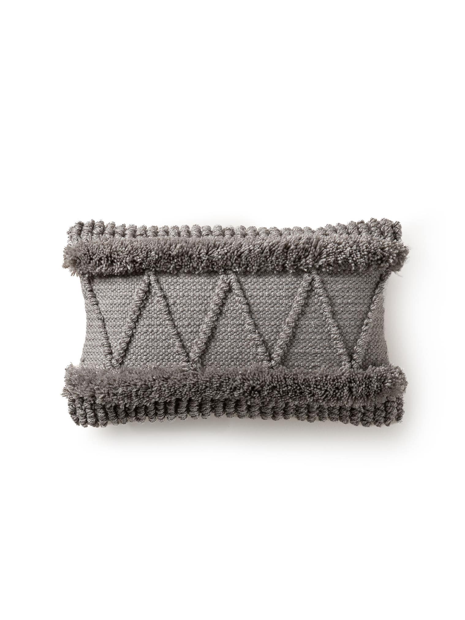 Inom-/utomhus Örngott Toni Grå med Berber-design i 100% Polyester från benuta Pure