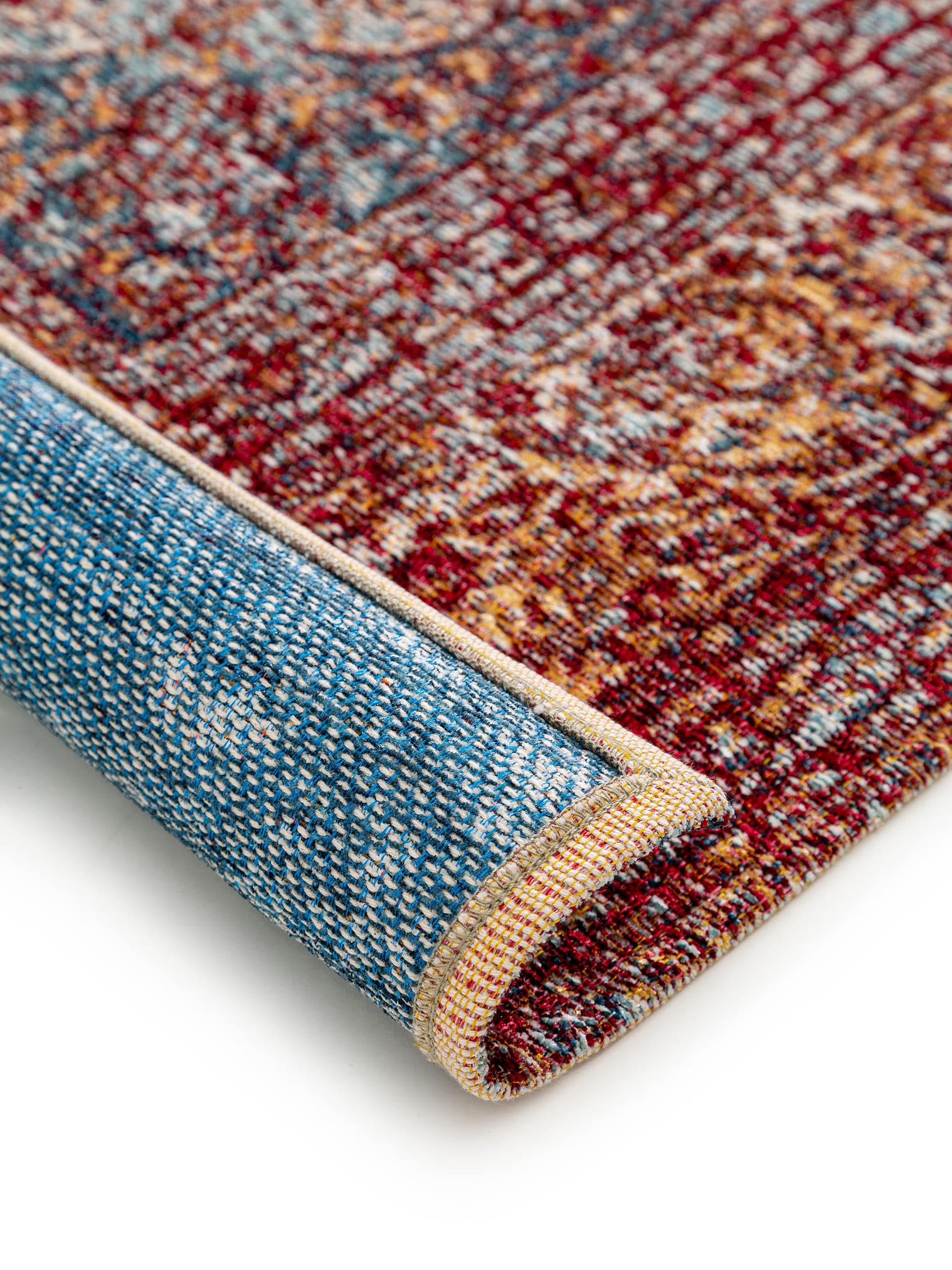 Tapis en 85% Polyester, 15% Coton en Multicouleur avec une pile de 1- 5 mm de hauteur de benuta