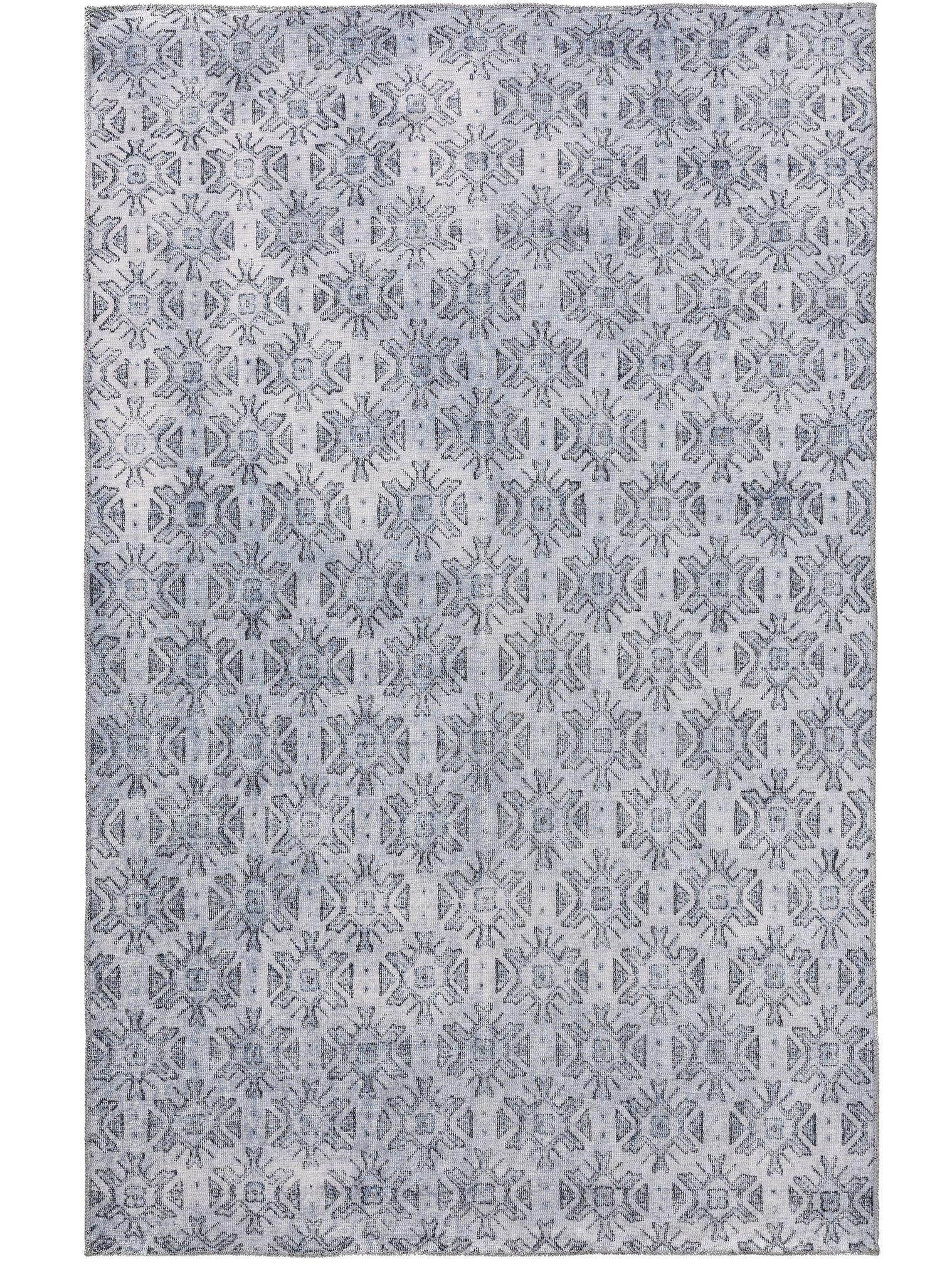 Tapis en 80% Polyester, 20% Coton en Gris avec une pile de 1- 5 mm de hauteur de benuta
