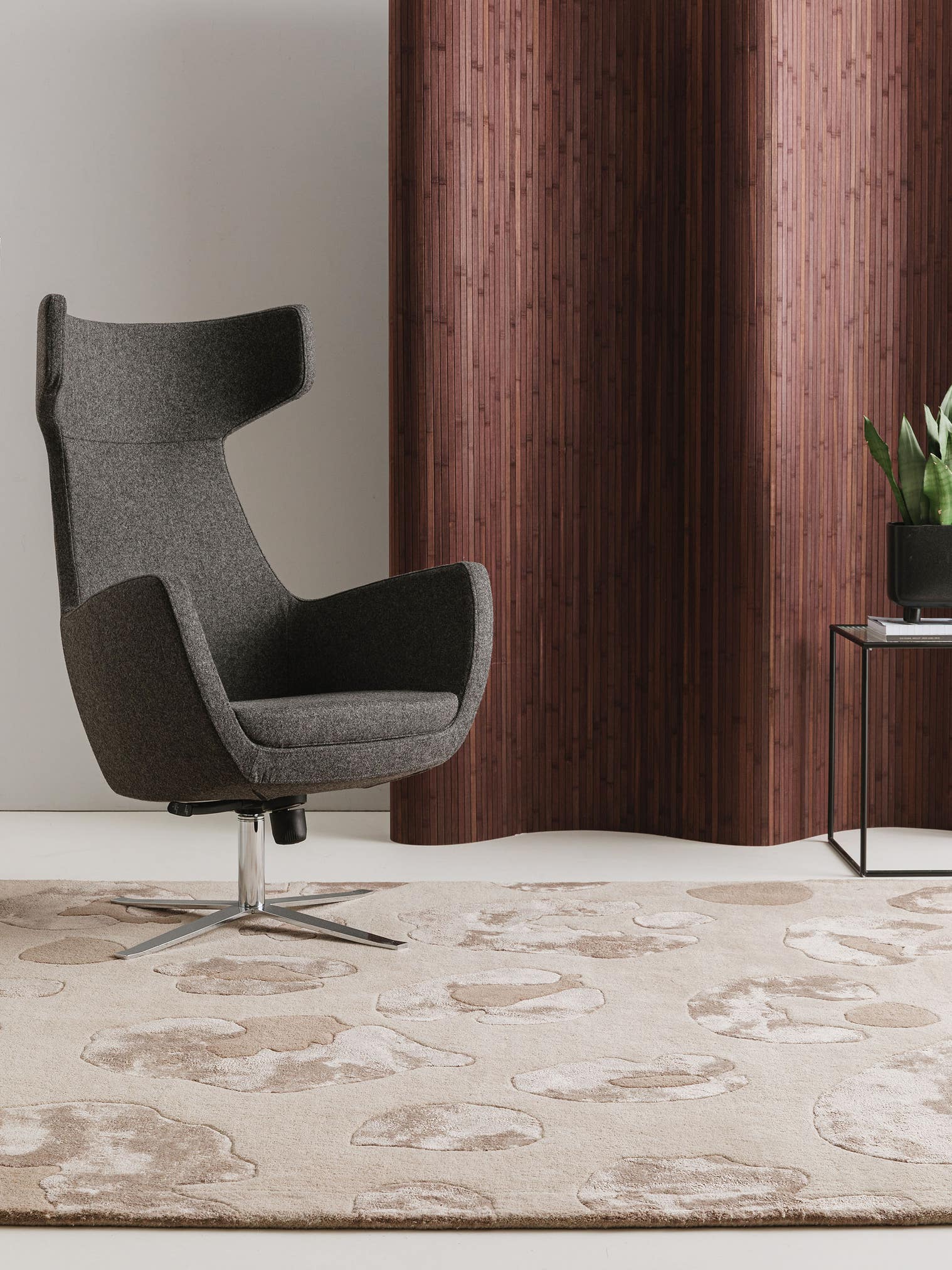 Tappeto di 50% Lanal, 50% Viscosa in Beige con pelo alto 6 - 10 mm da benuta