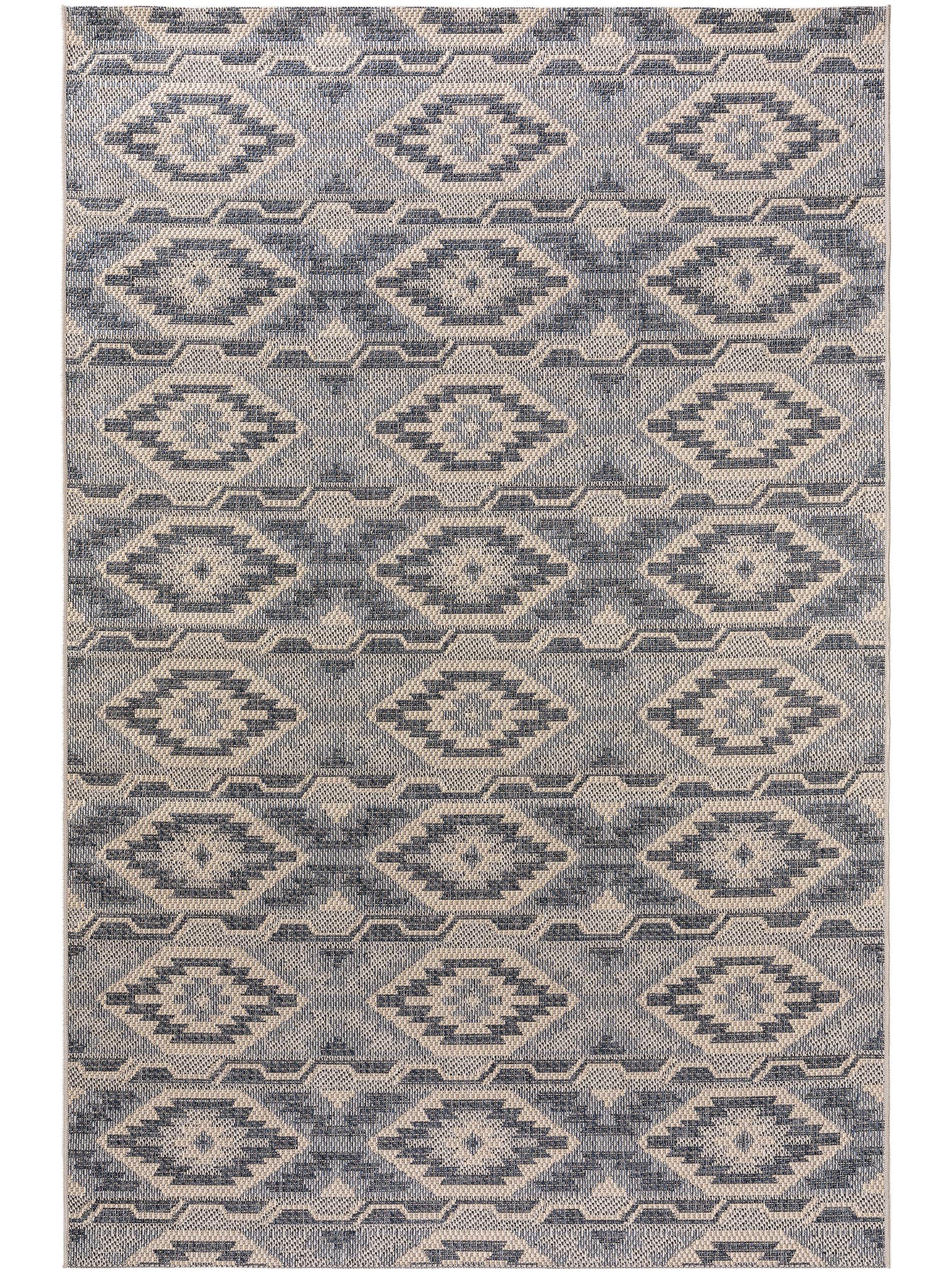Teppich aus 100% Polypropylen in Blau mit bis 5 mm hohem Flor von benuta Nest