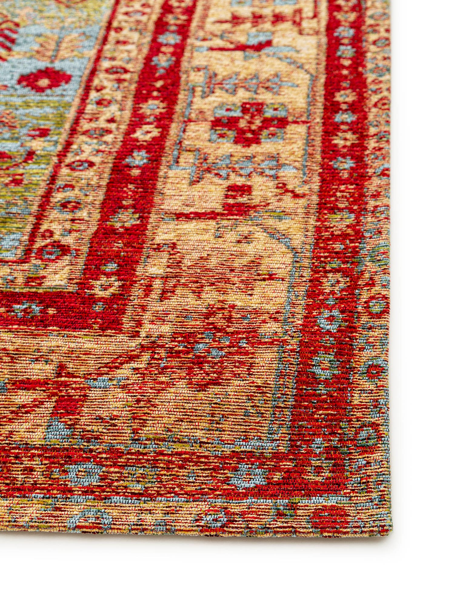 Rug made of 85% Polyester, 15% Cotton in Red with a 1- 5 mm high pile by benuta