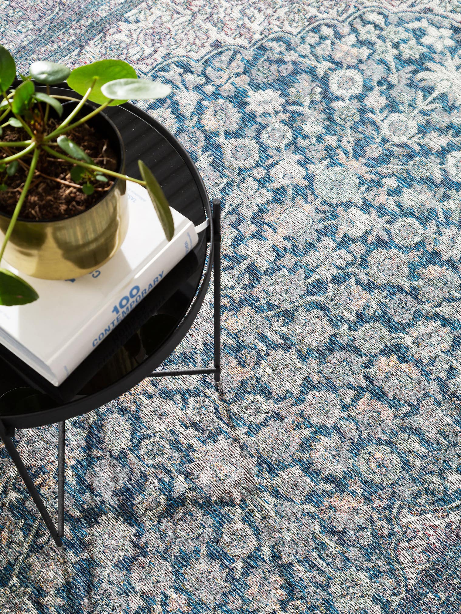 Teppich aus 85% Polyester, 15% Baumwolle in Multicolor mit bis 5 mm hohem Flor von benuta