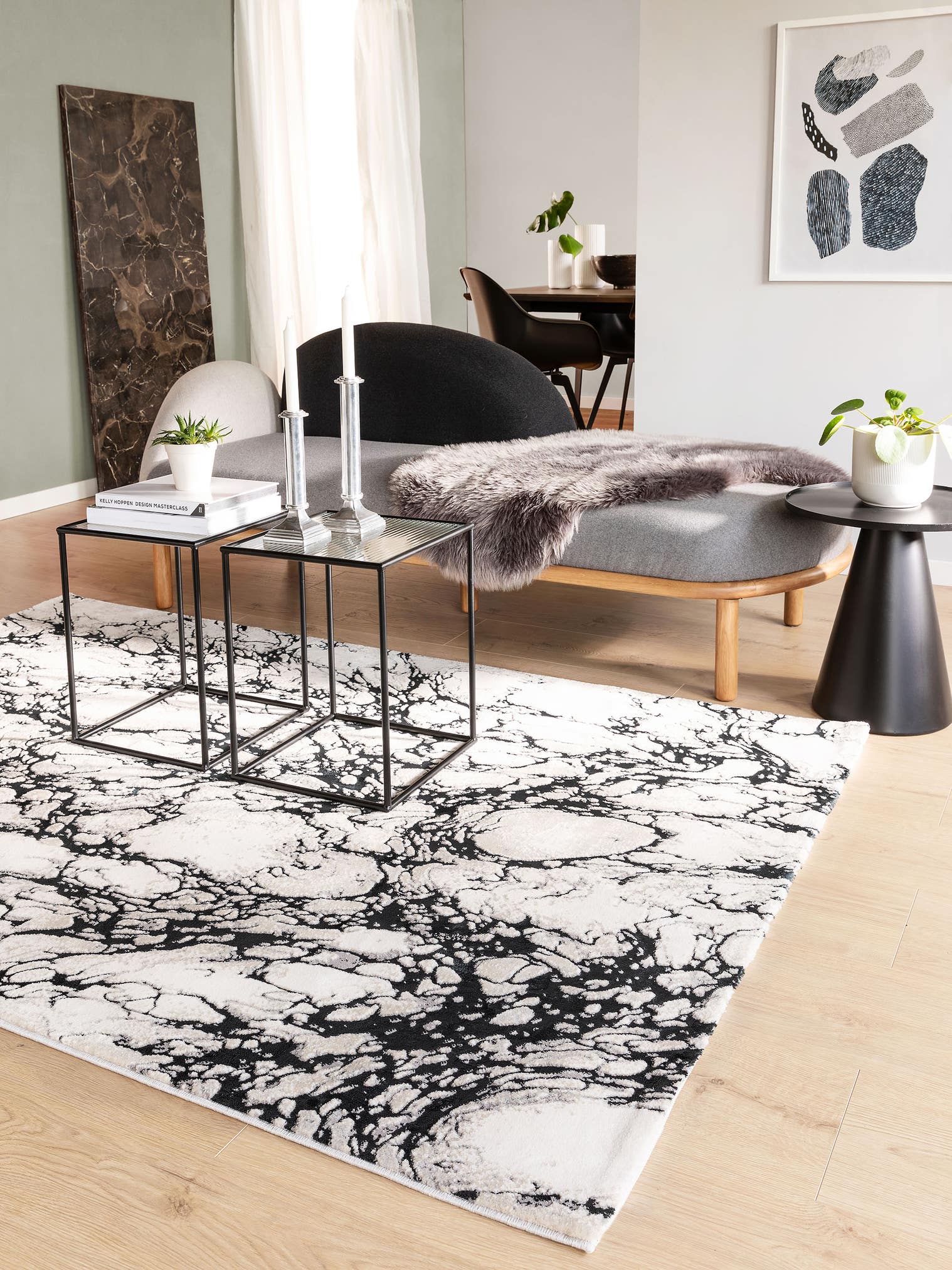 Teppich aus 60% Polypropylen, 40% Polyester in Beige mit 6 bis 10 mm hohem Flor von benuta Nest