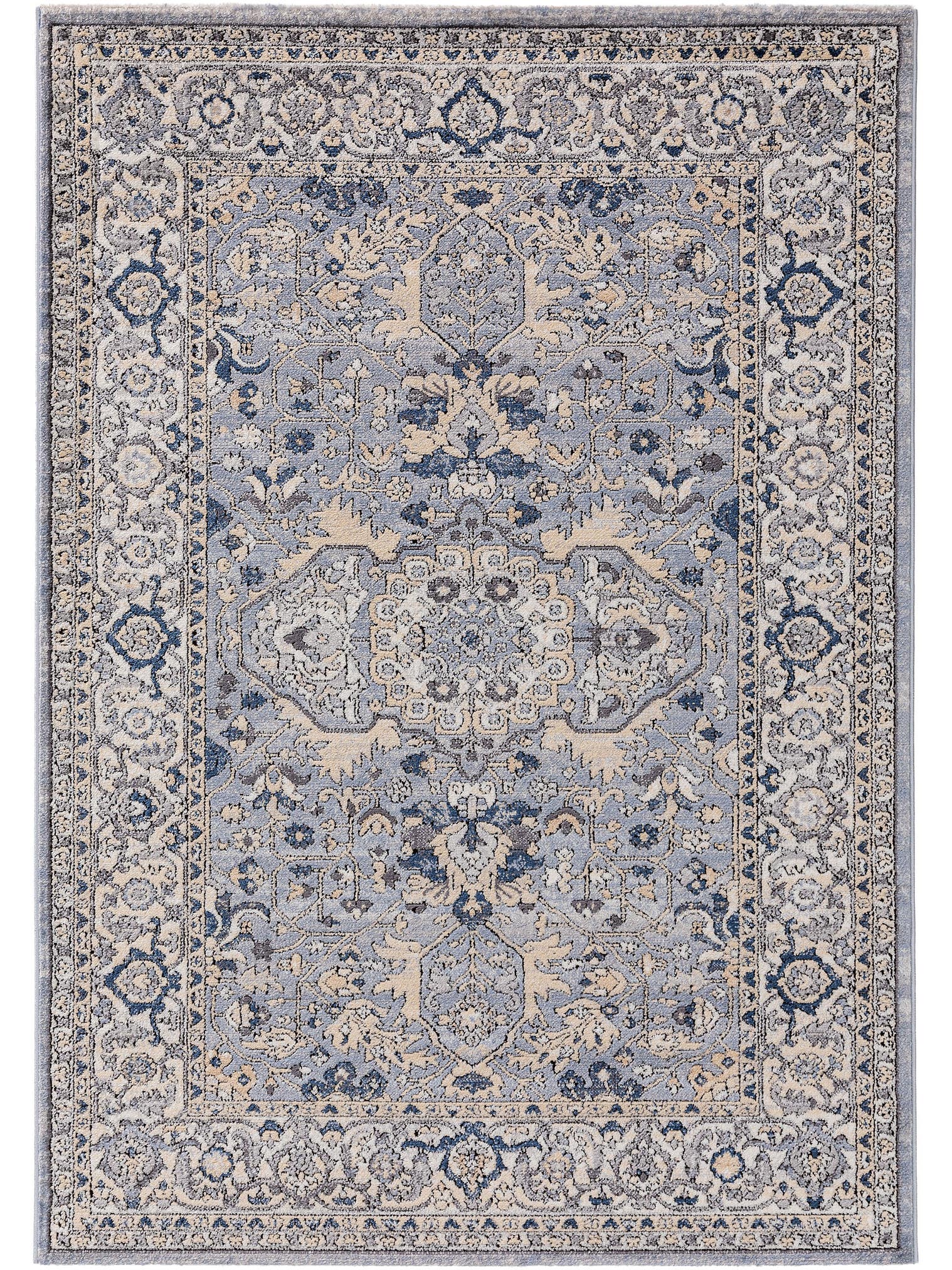 Rug made of 70% Polyester, 30% Polypropylene in Grey with a 11 - 20 mm high pile by benuta Nest