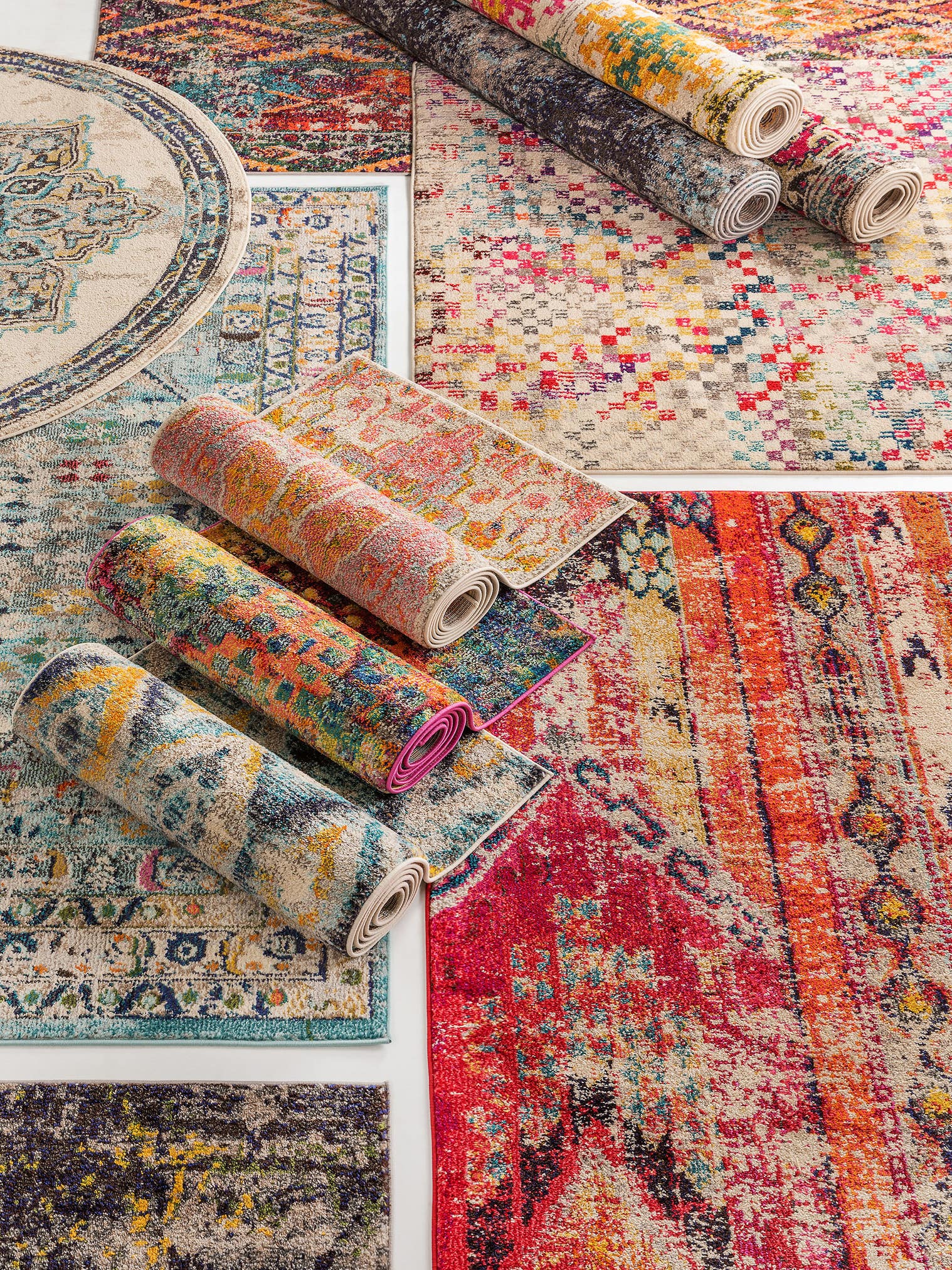 Rug made of 100% Polypropylene in Multicoloured with a 11 - 20 mm high pile by benuta Nest