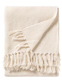 Baumwolldecke Ezra Ivory