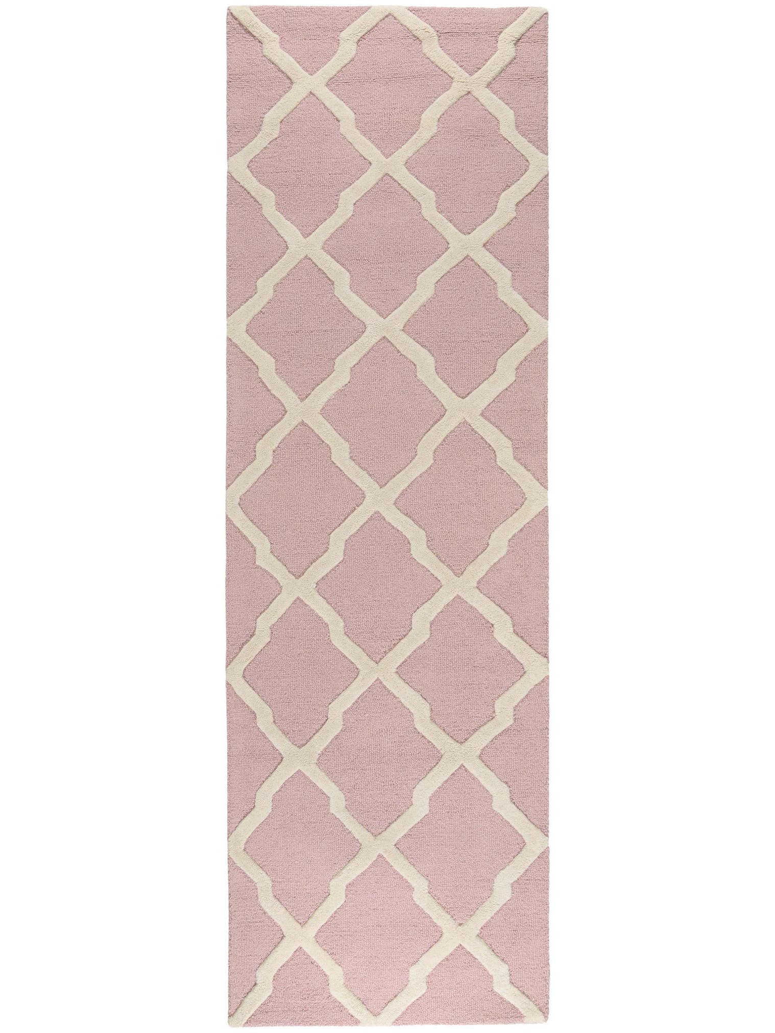 Teppich aus 100% Wolle in Rosa mit 11 bis 20 mm hohem Flor von benuta Pure