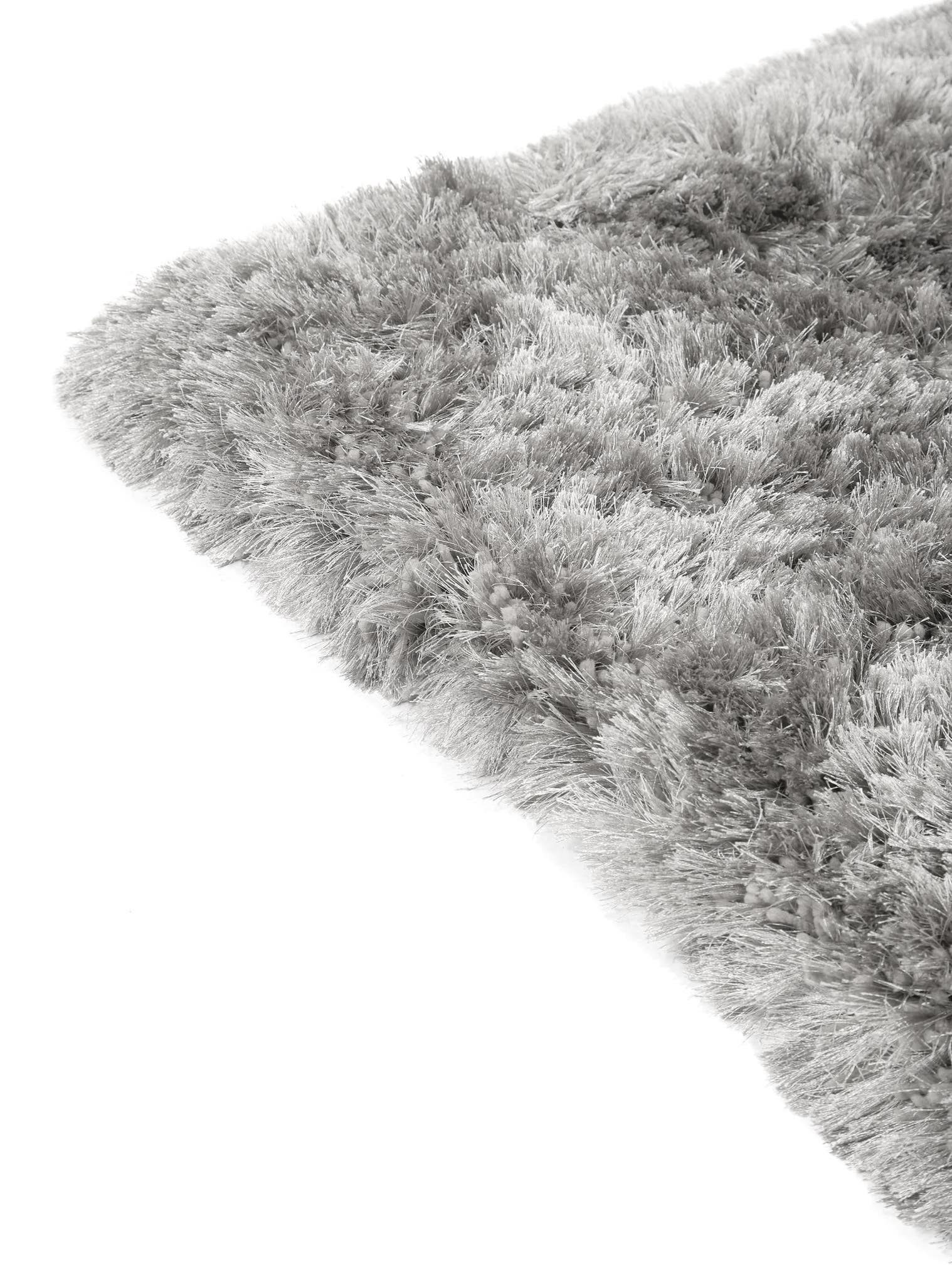 Matta av 100% Polyester i Grå med 71 - 80 mm hög lugg från benuta Finest