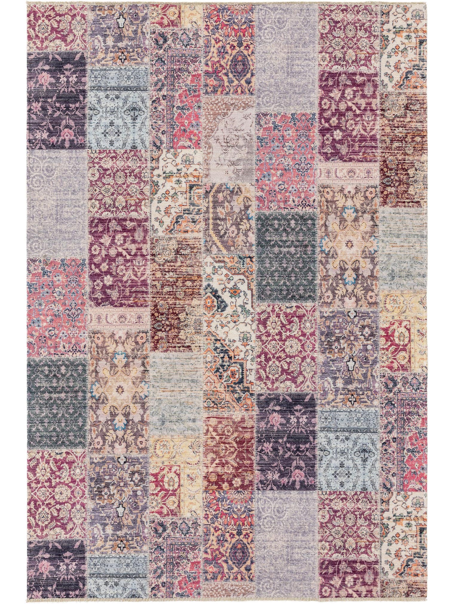 Teppich aus 36% Polyester, 29% Baumwolle, 22% Viskose, 8% Polyacryl, 5% Polyamid in Multicolor mit bis 5 mm hohem Flor von benuta